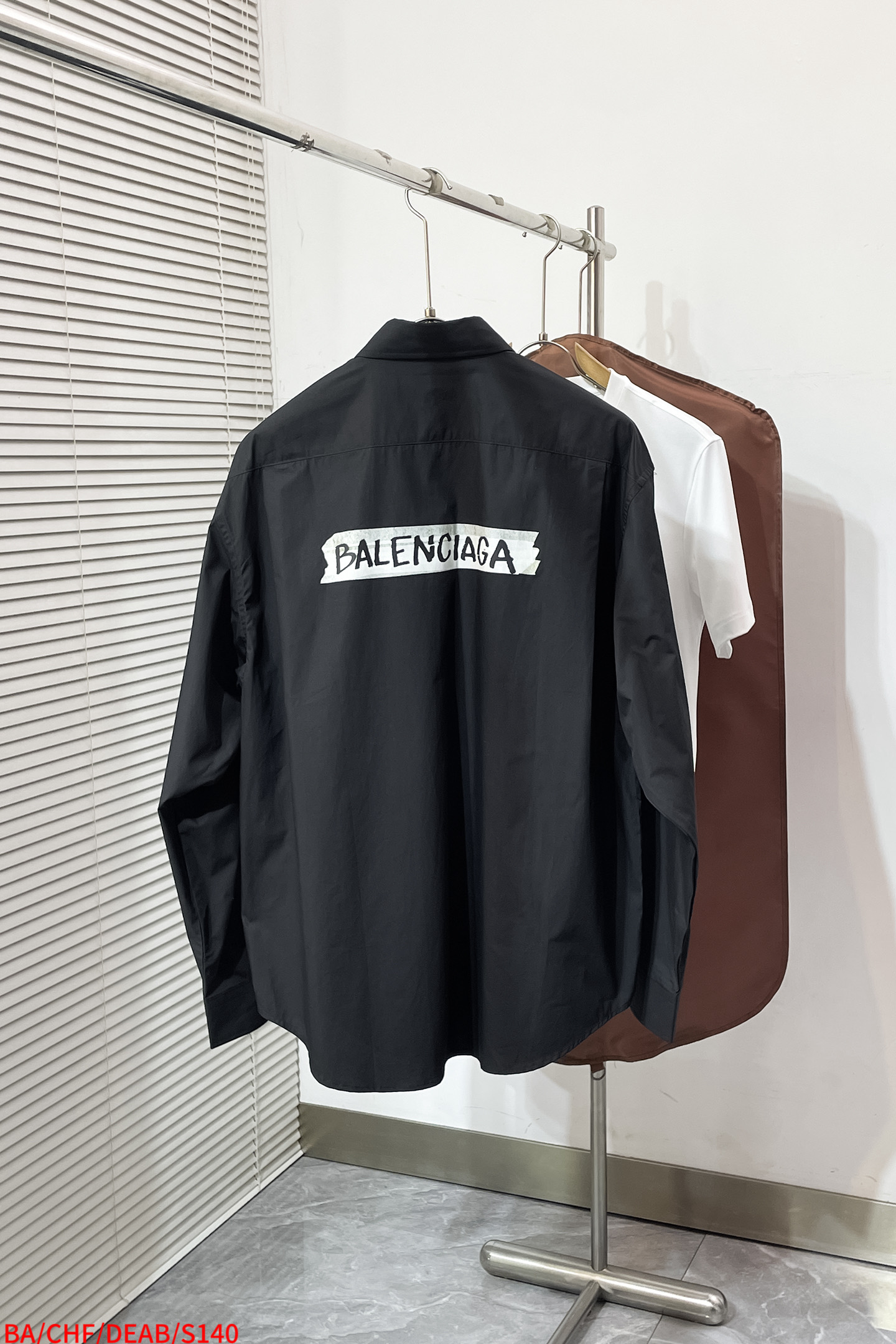 Balenciaga Couple Shirt Black Printed S-m-l-xl