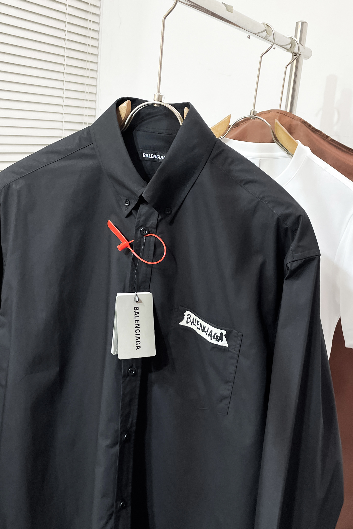 Balenciaga Couple Shirt Black Printed S-m-l-xl