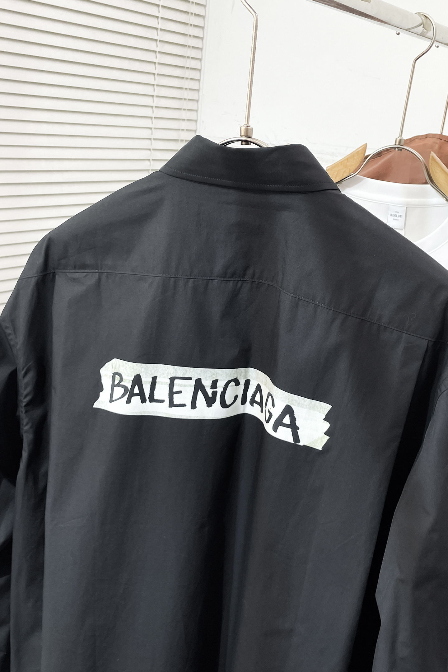 Balenciaga Couple Shirt Black Printed S-m-l-xl