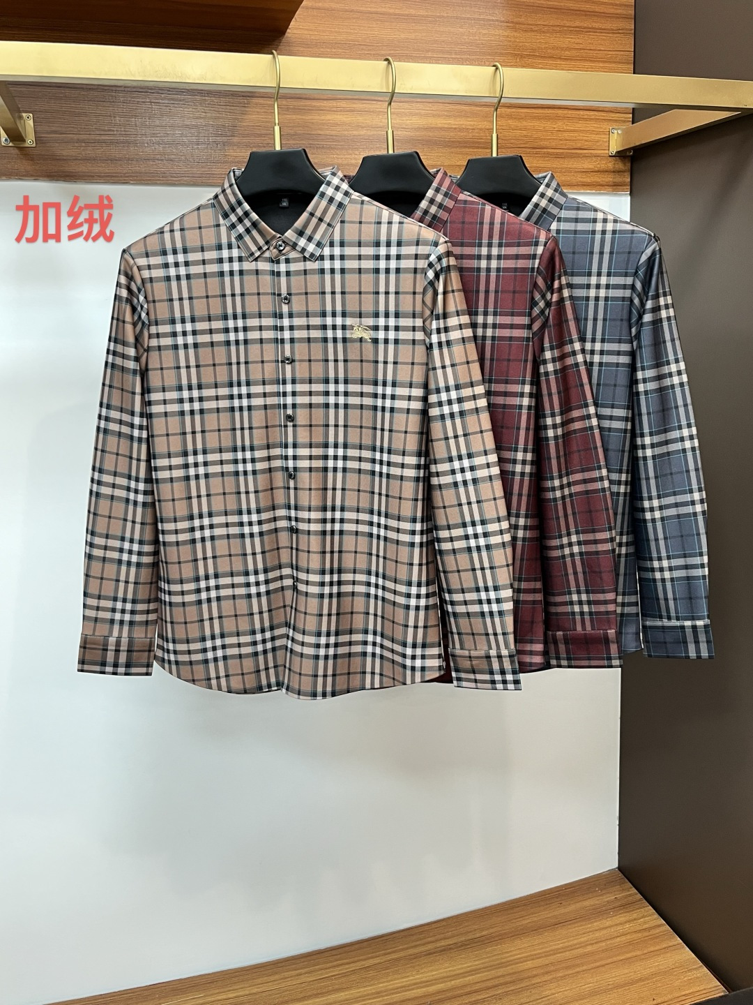 Burberry Shirt Fleece Lined M-xl
