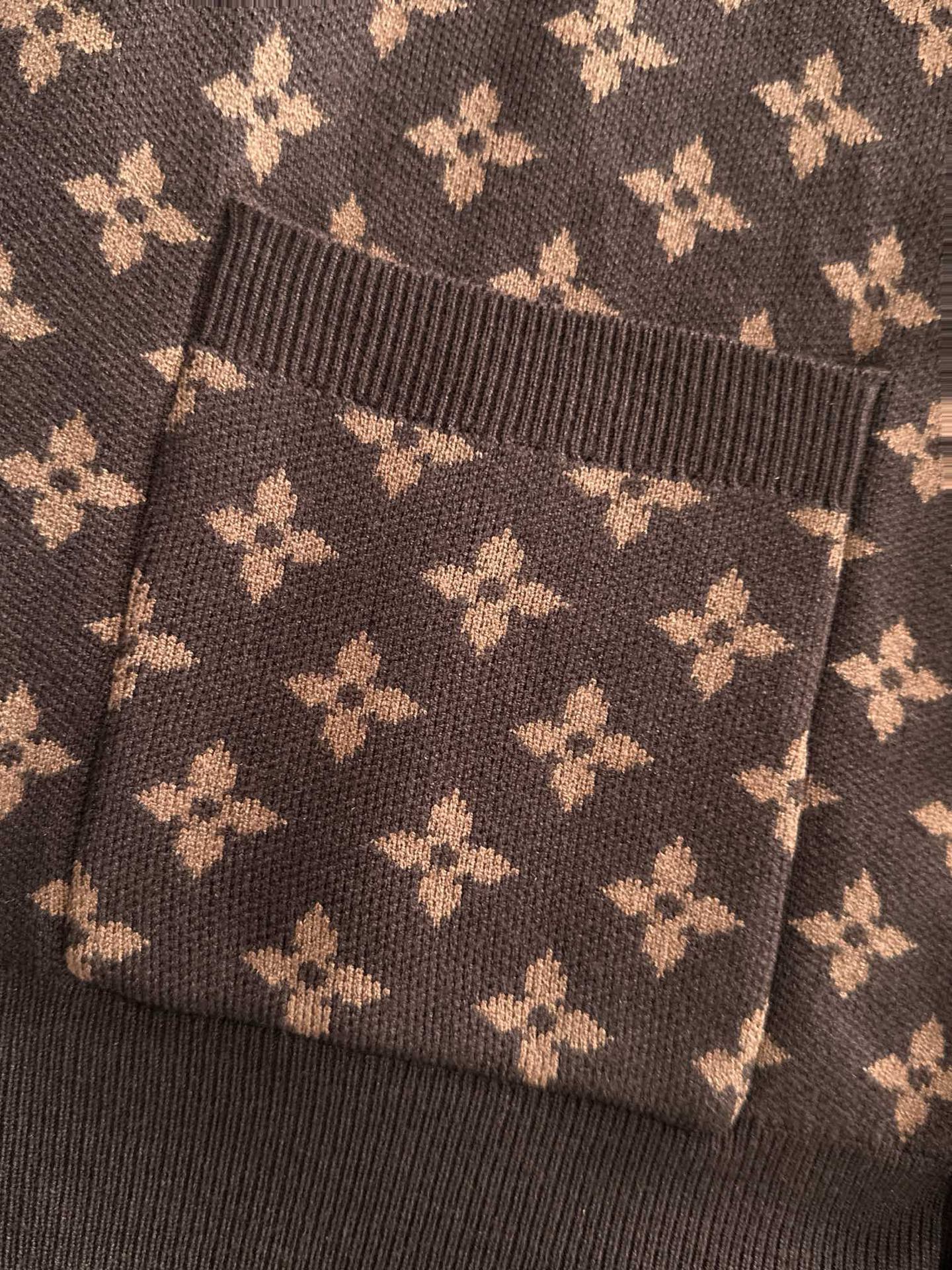 Louis Vuitton Couple Basic Clothing Wool Brown S-m-l-xl