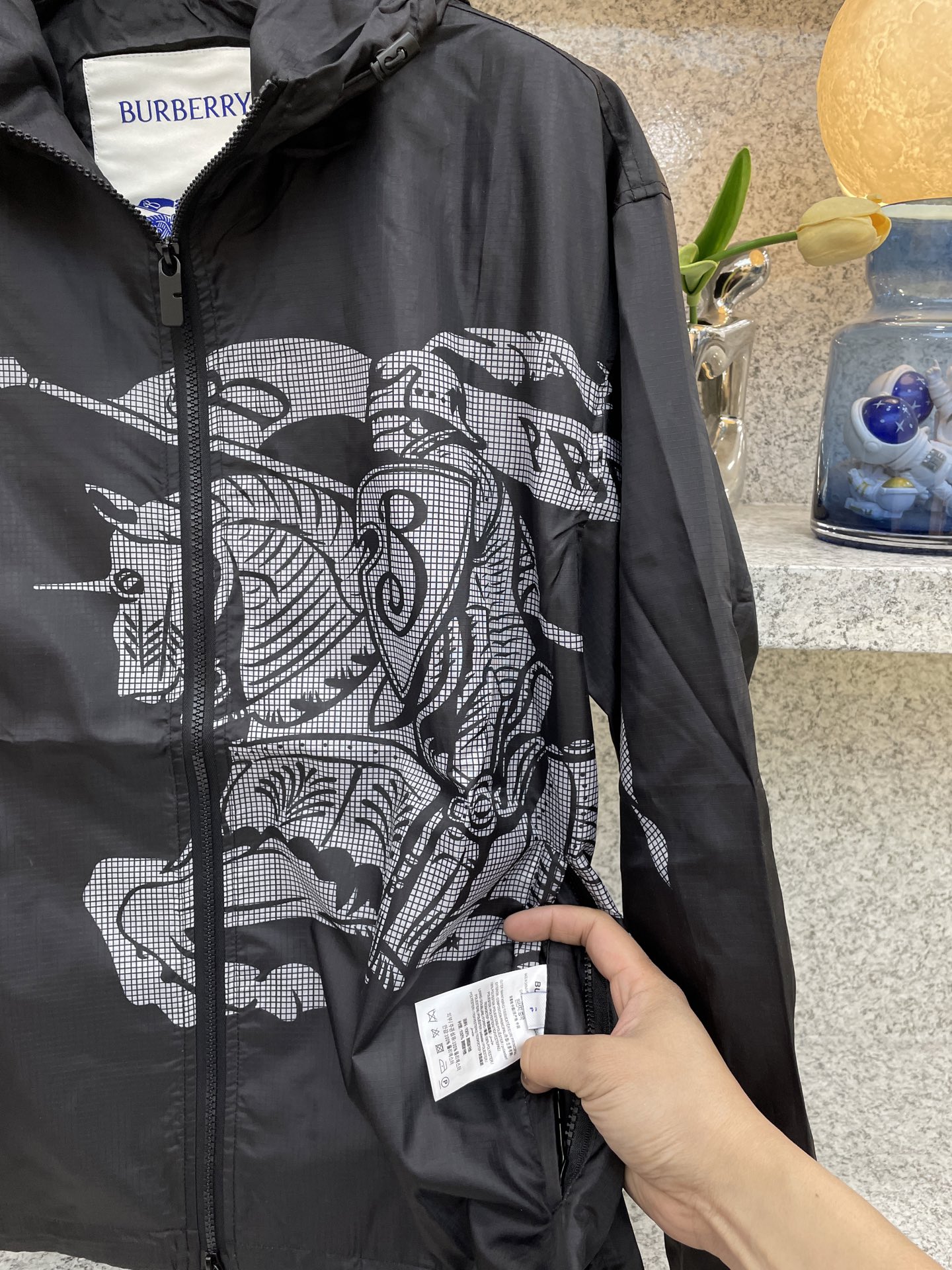 Burberry Male Jacket Black Hooded M-l-xl-xxl-xxxl