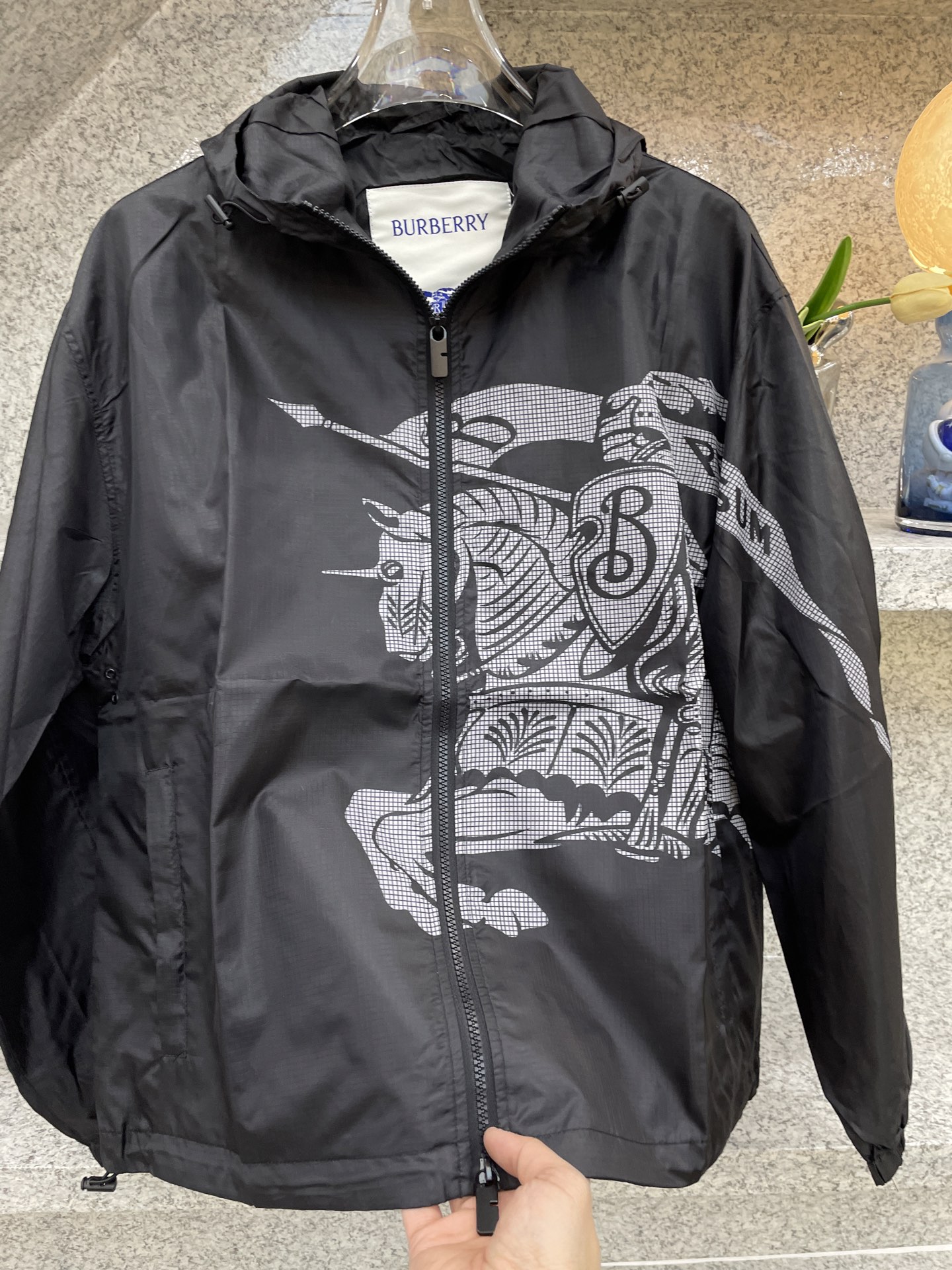 Burberry Male Jacket Black Hooded M-l-xl-xxl-xxxl
