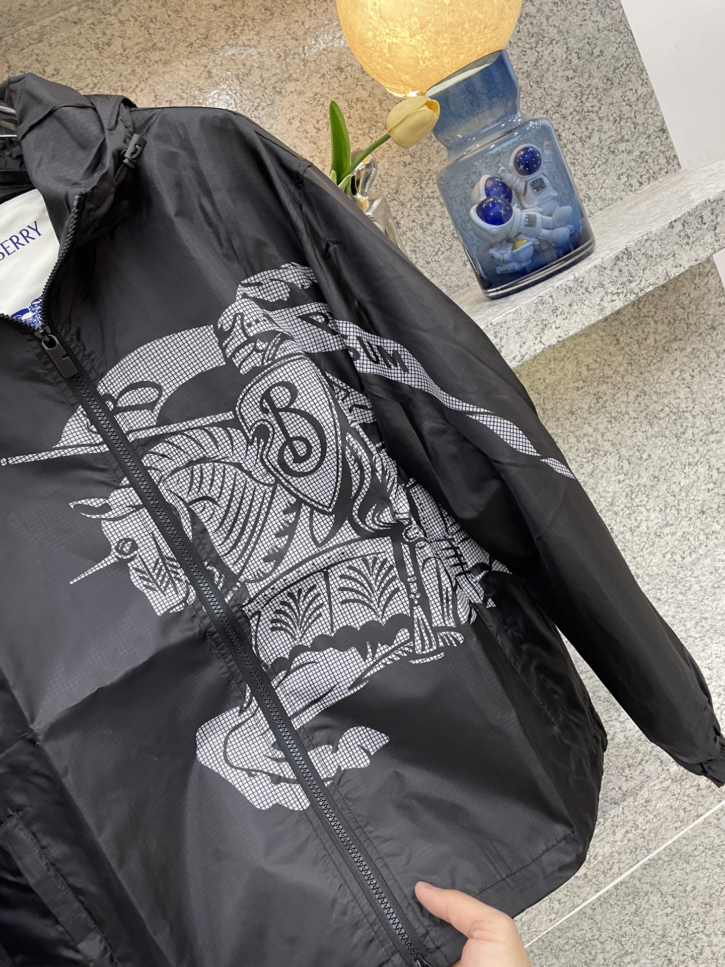 Burberry Male Jacket Black Hooded M-l-xl-xxl-xxxl