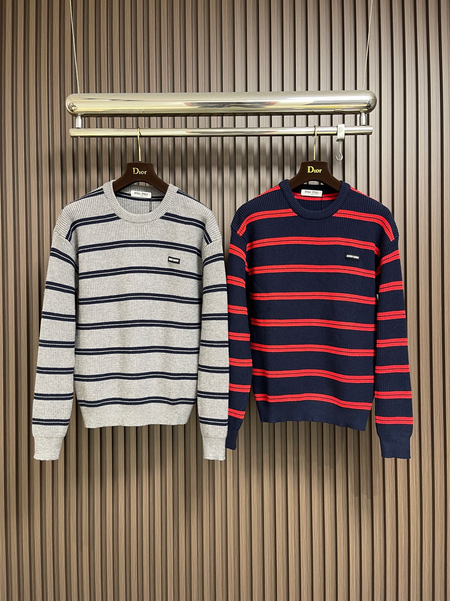 Miu Miu Basic Clothing Knitted Striped S-m-l-xl