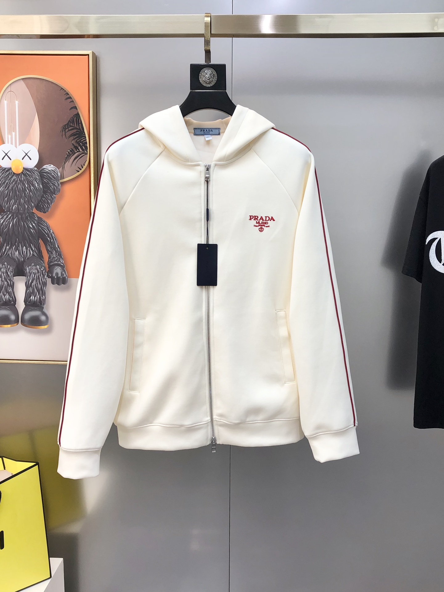 Prada Male Basic Clothing Cotton Hooded S-l-xl