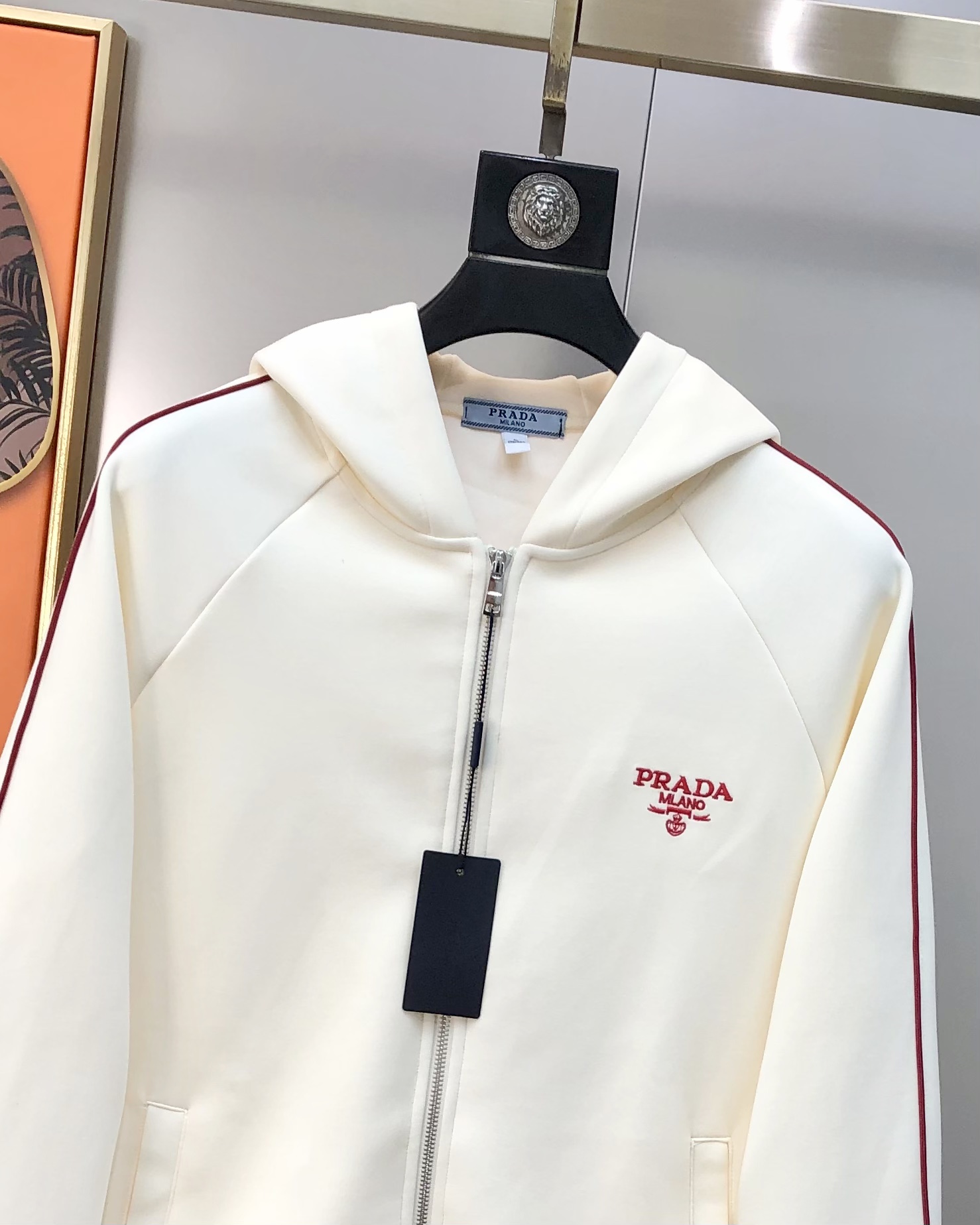Prada Male Basic Clothing Cotton Hooded S-l-xl