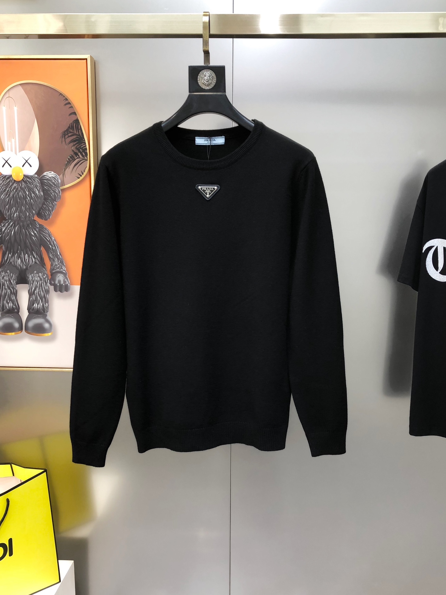 Prada Male Basic Clothing Wool Black M-l-xl