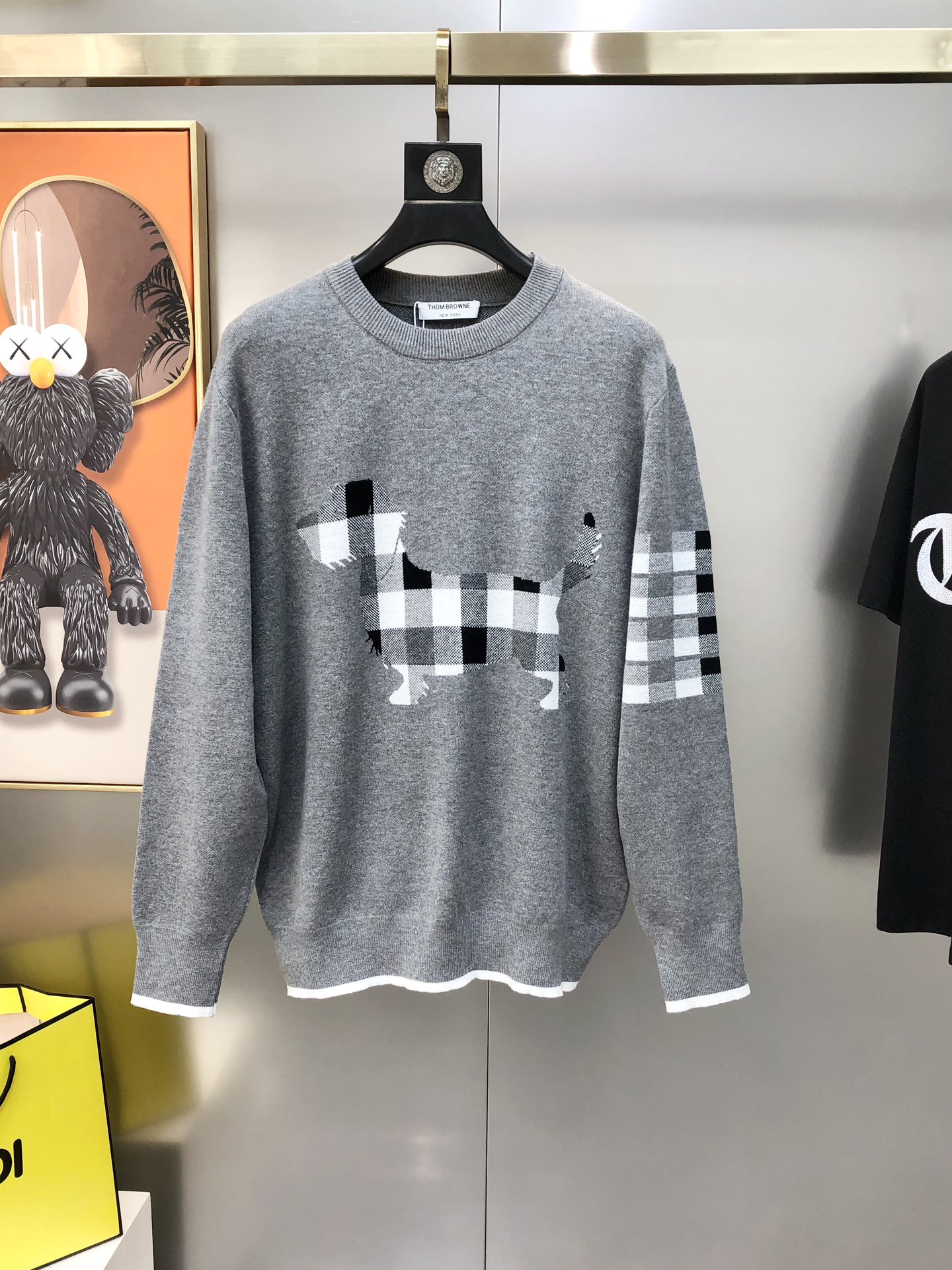 Thom Browne Male Basic Clothing Wool Gray M-l-xl