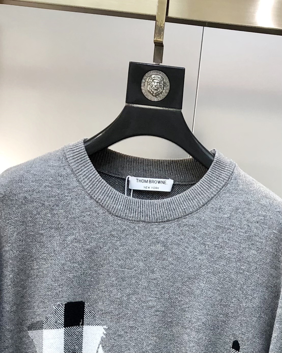 Thom Browne Male Basic Clothing Wool Gray M-l-xl