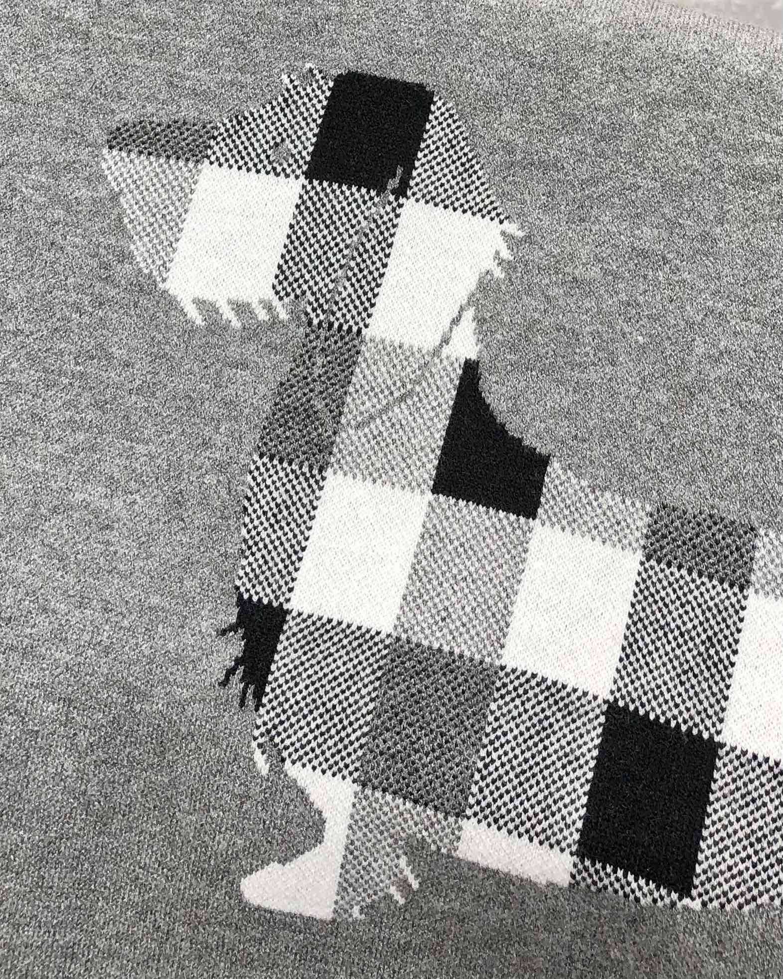 Thom Browne Male Basic Clothing Wool Gray M-l-xl