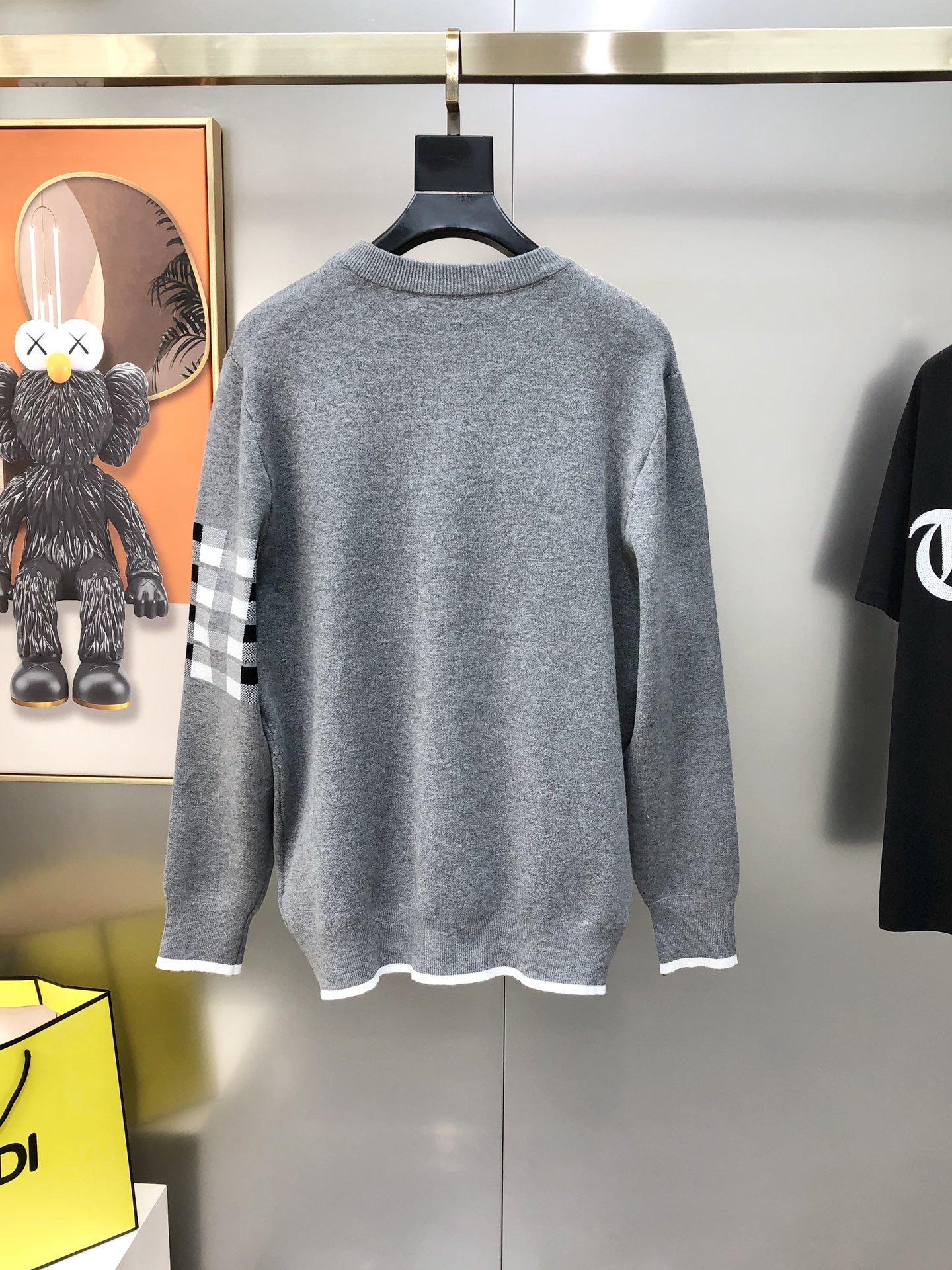 Thom Browne Male Basic Clothing Wool Gray M-l-xl