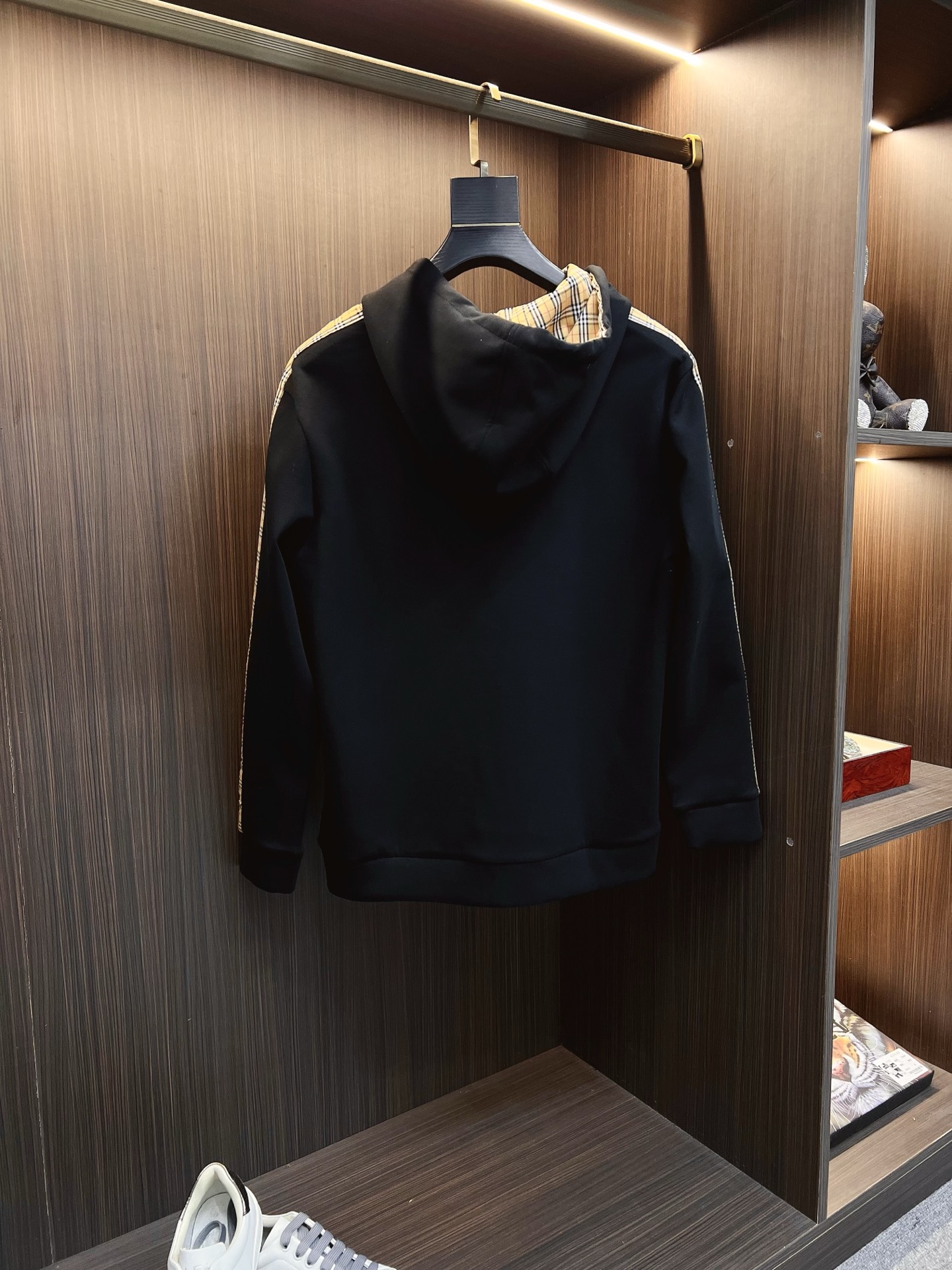 Moncler Male Hoodie Cotton Black Hooded S-m-l-xl