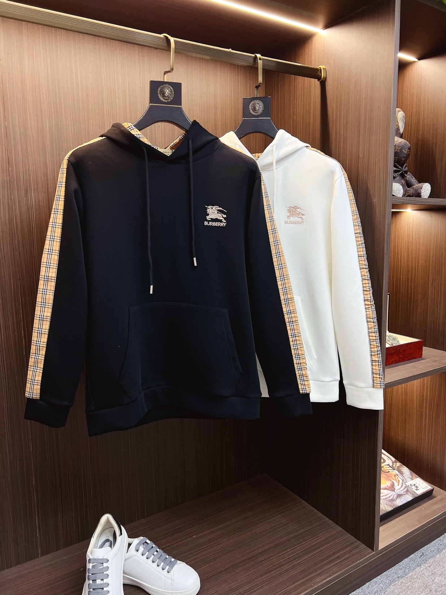 Moncler Male Hoodie Cotton Black Hooded S-m-l-xl
