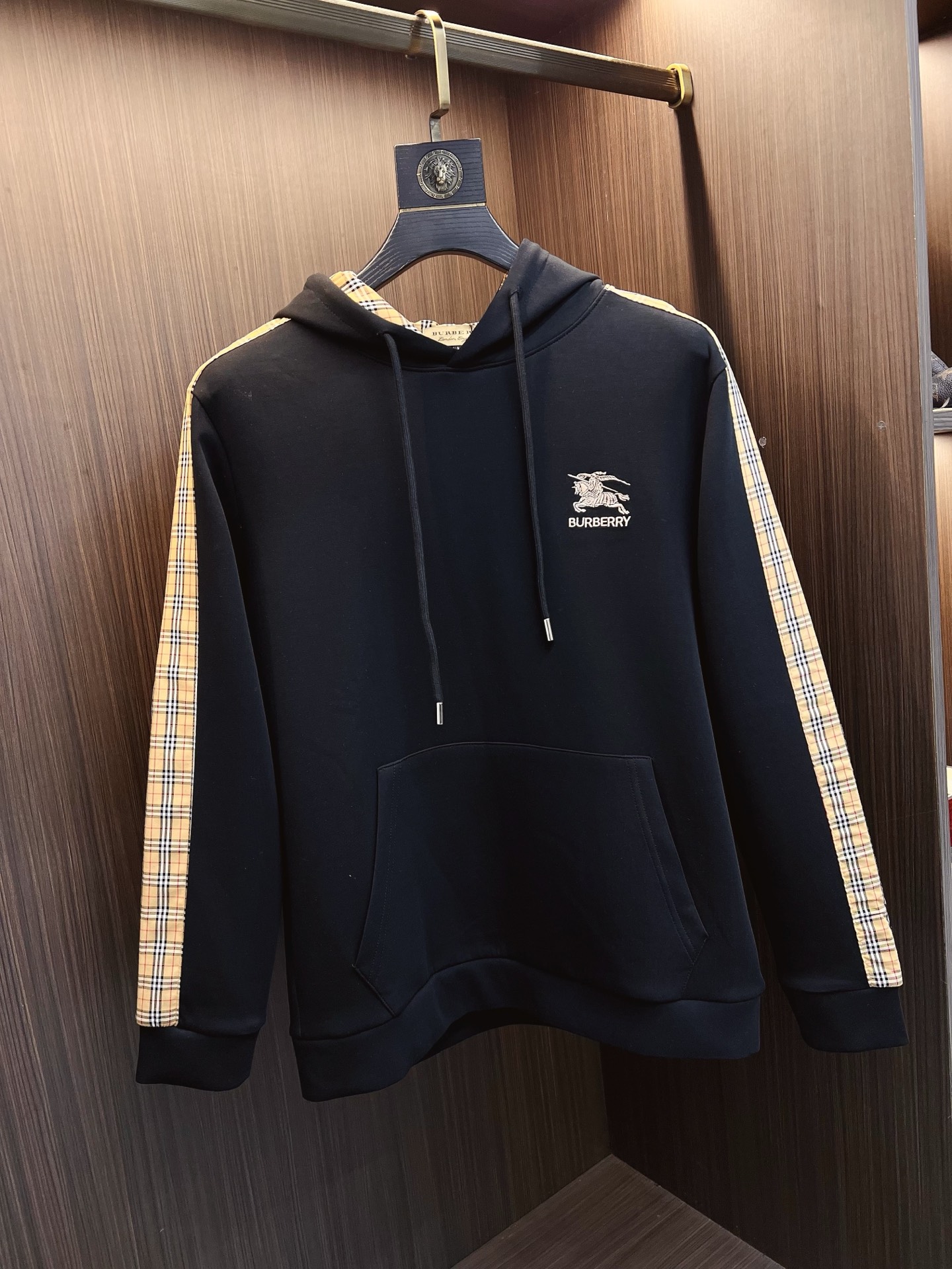Moncler Male Hoodie Cotton Black Hooded S-m-l-xl