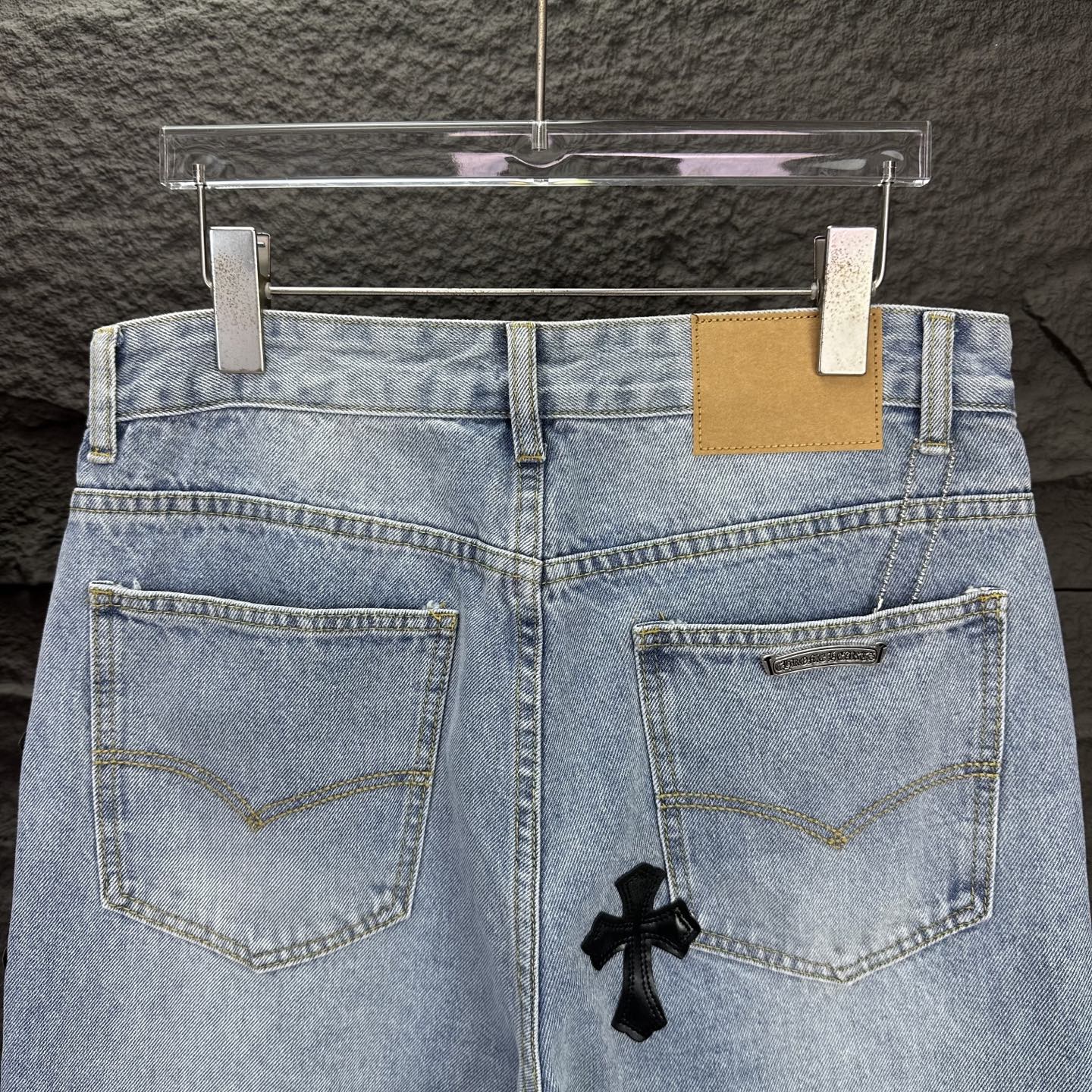 Chrome Hearts Couple Jeans Black Loose Fit
