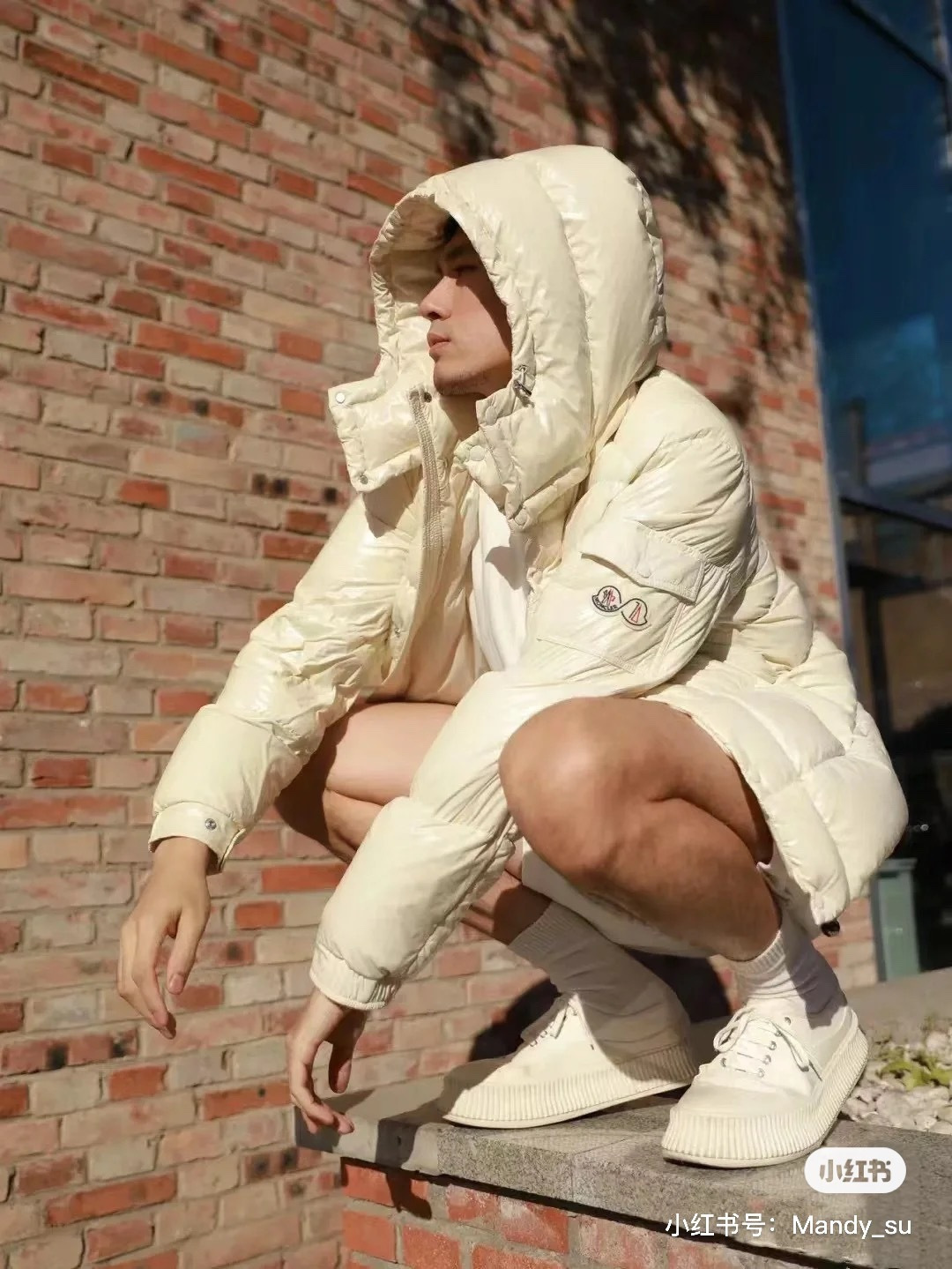 Moncler Down Jacket White Duck Down Black M-l-xl