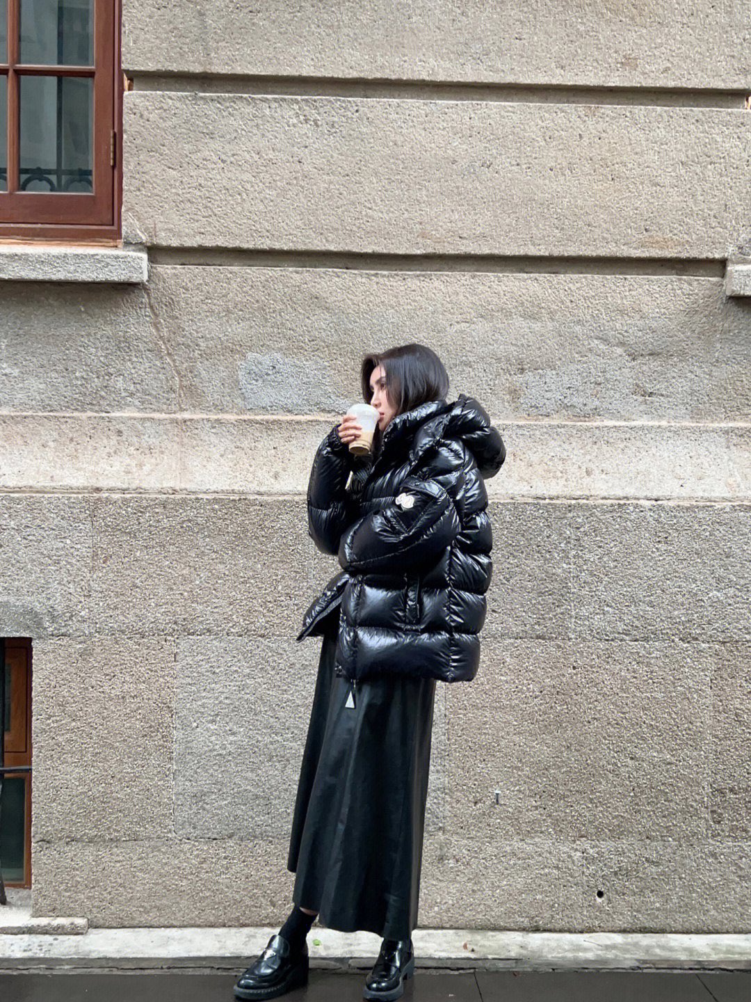 Moncler Down Jacket White Duck Down Black M-l-xl