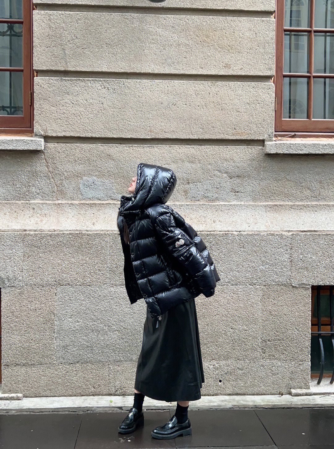Moncler Down Jacket White Duck Down Black M-l-xl