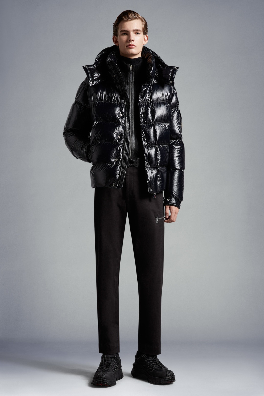 Moncler Down Jacket White Duck Down Black M-l-xl