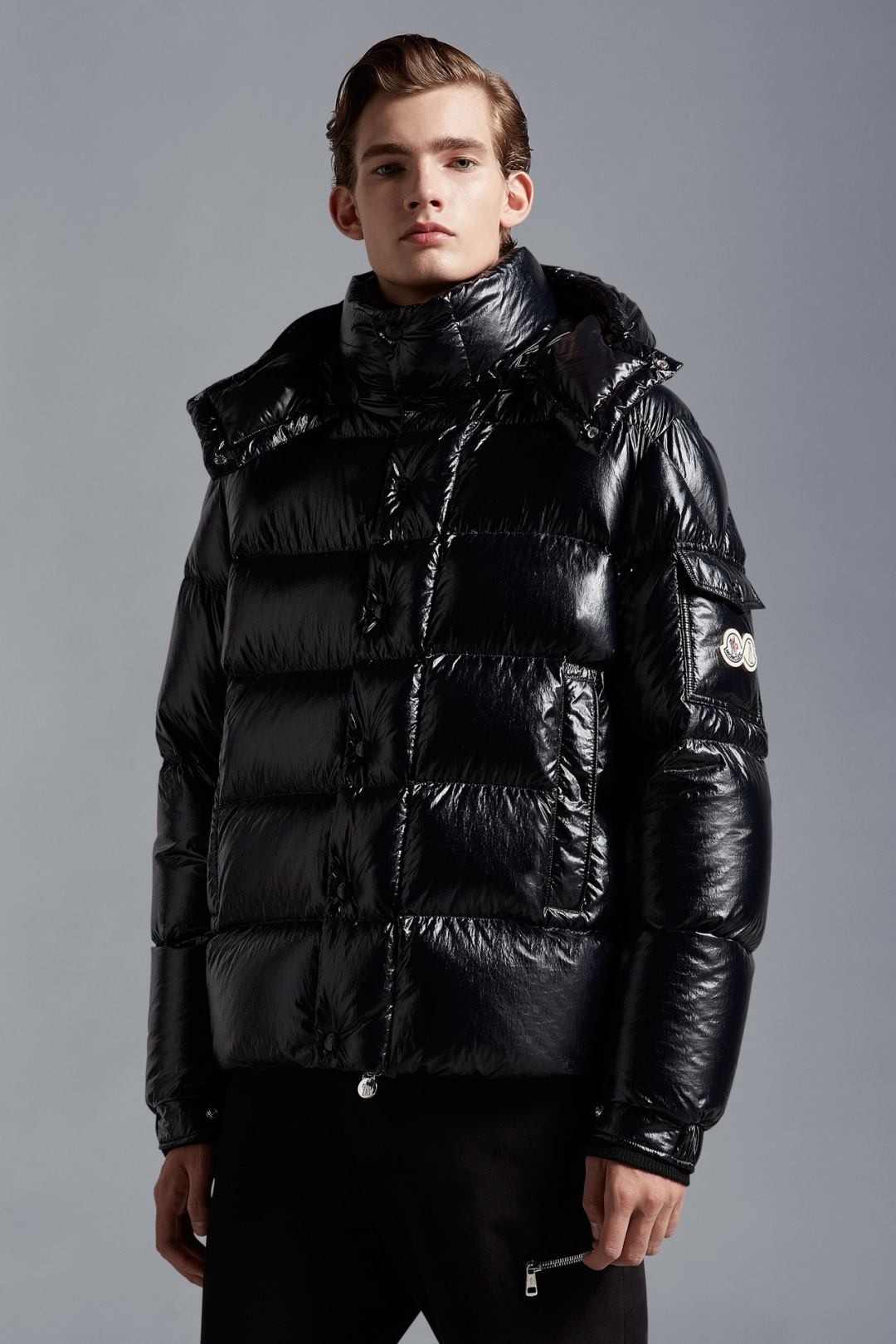 Moncler Down Jacket White Duck Down Black M-l-xl