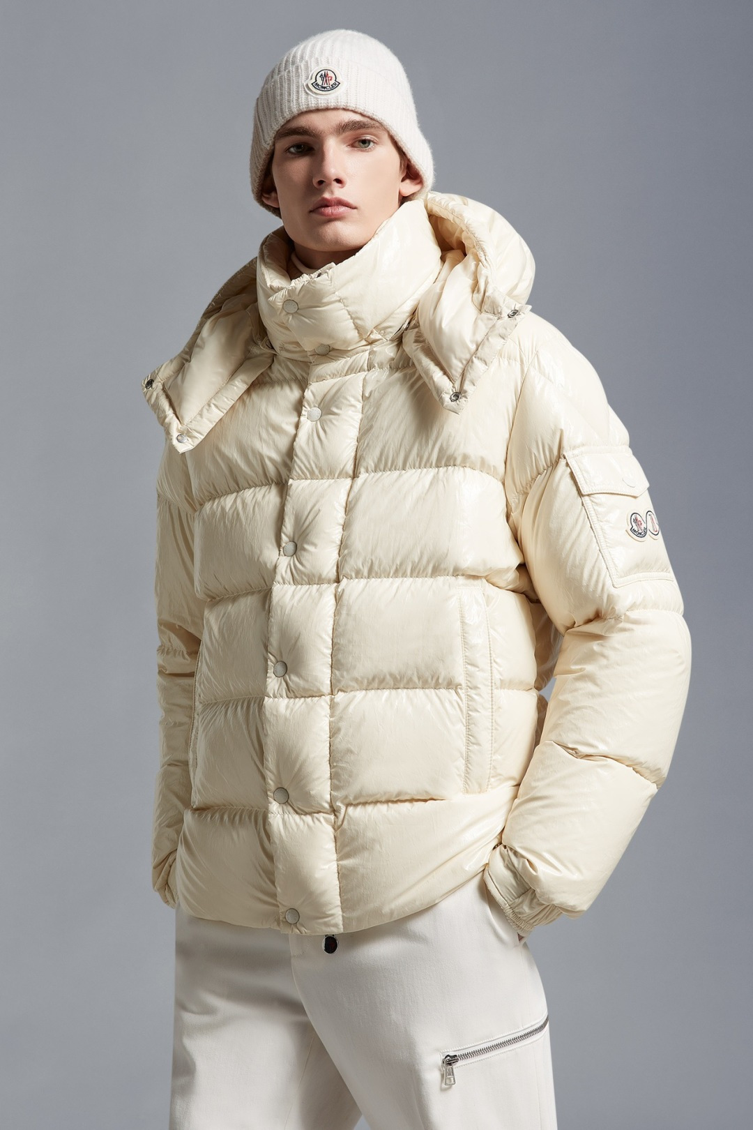 Moncler Down Jacket White Duck Down Black M-l-xl