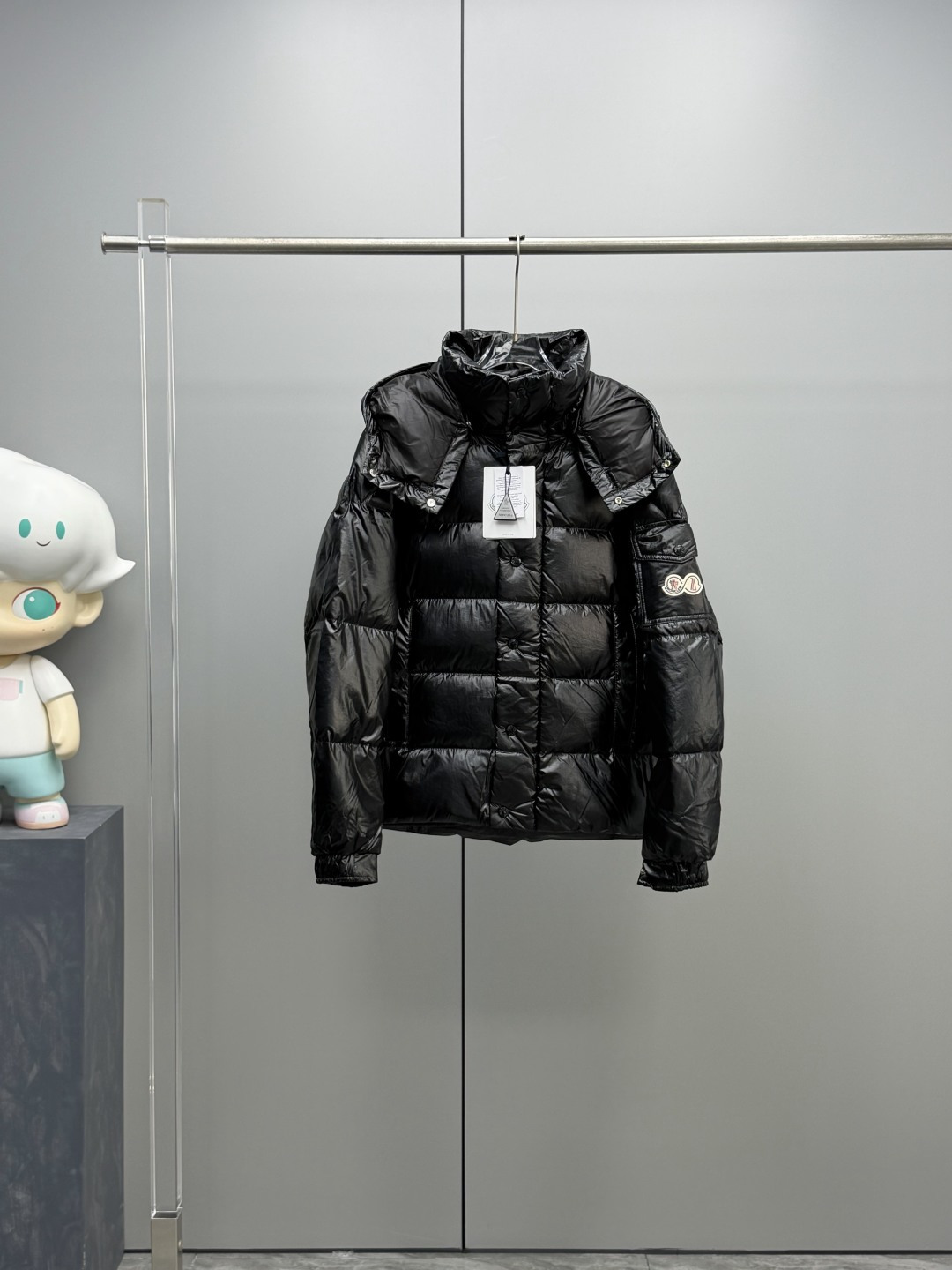 Moncler Down Jacket White Duck Down Black M-l-xl