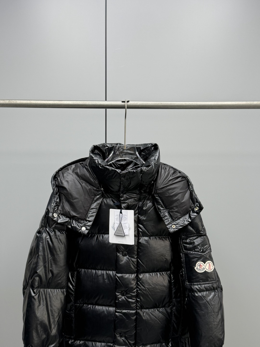 Moncler Down Jacket White Duck Down Black M-l-xl