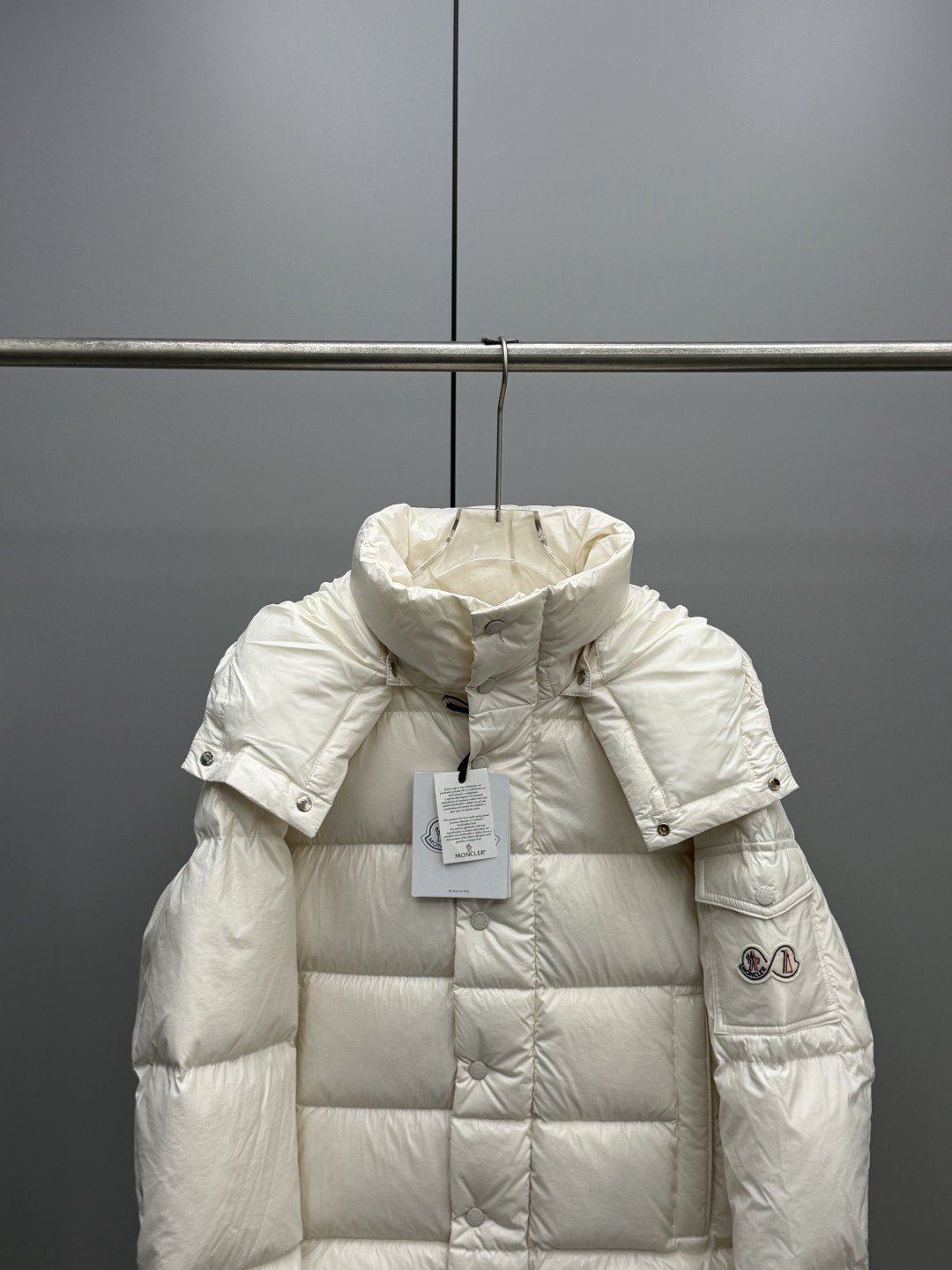 Moncler Down Jacket White Duck Down Black M-l-xl
