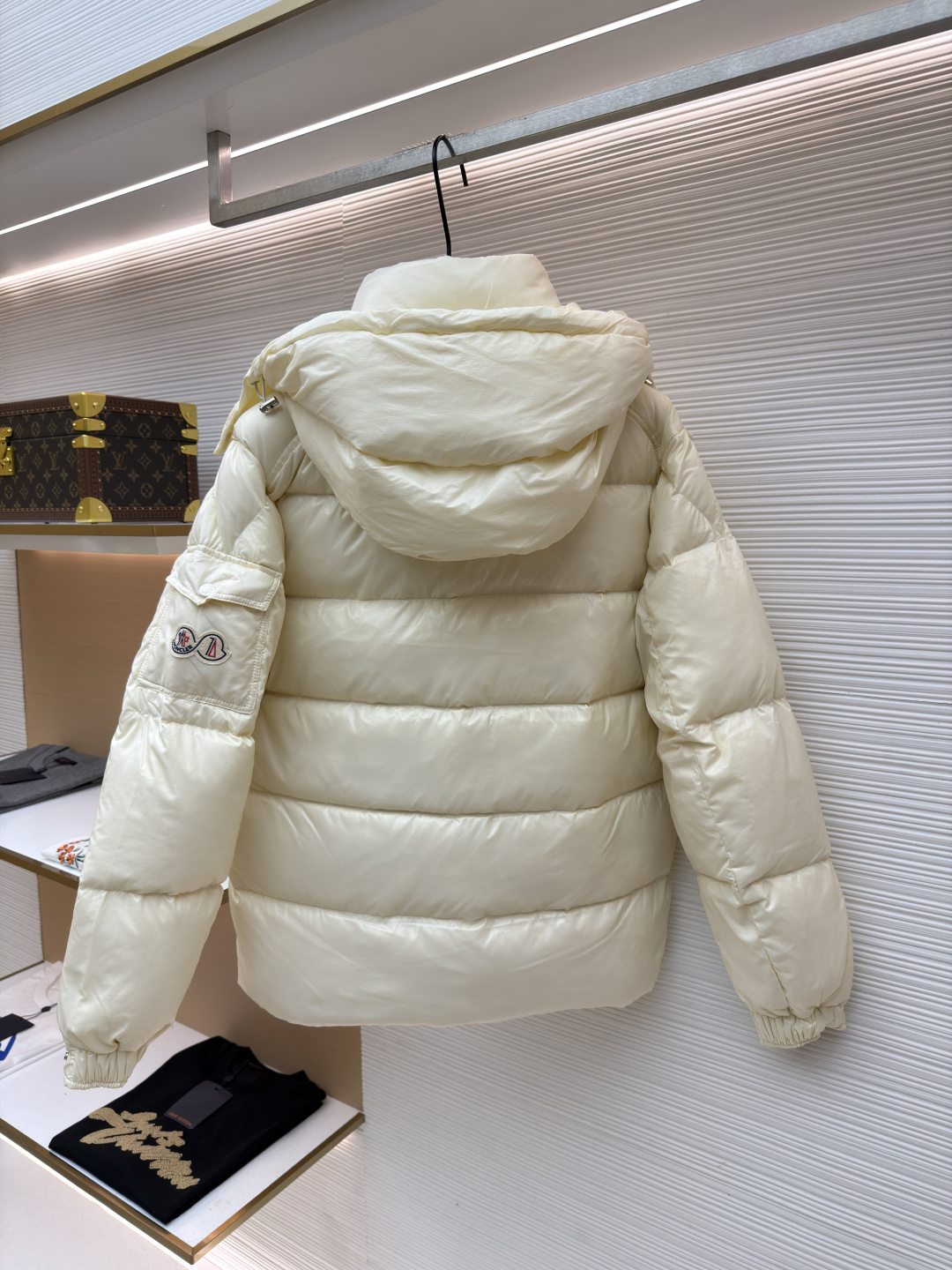 Moncler Down Jacket White Duck Down Black M-l-xl