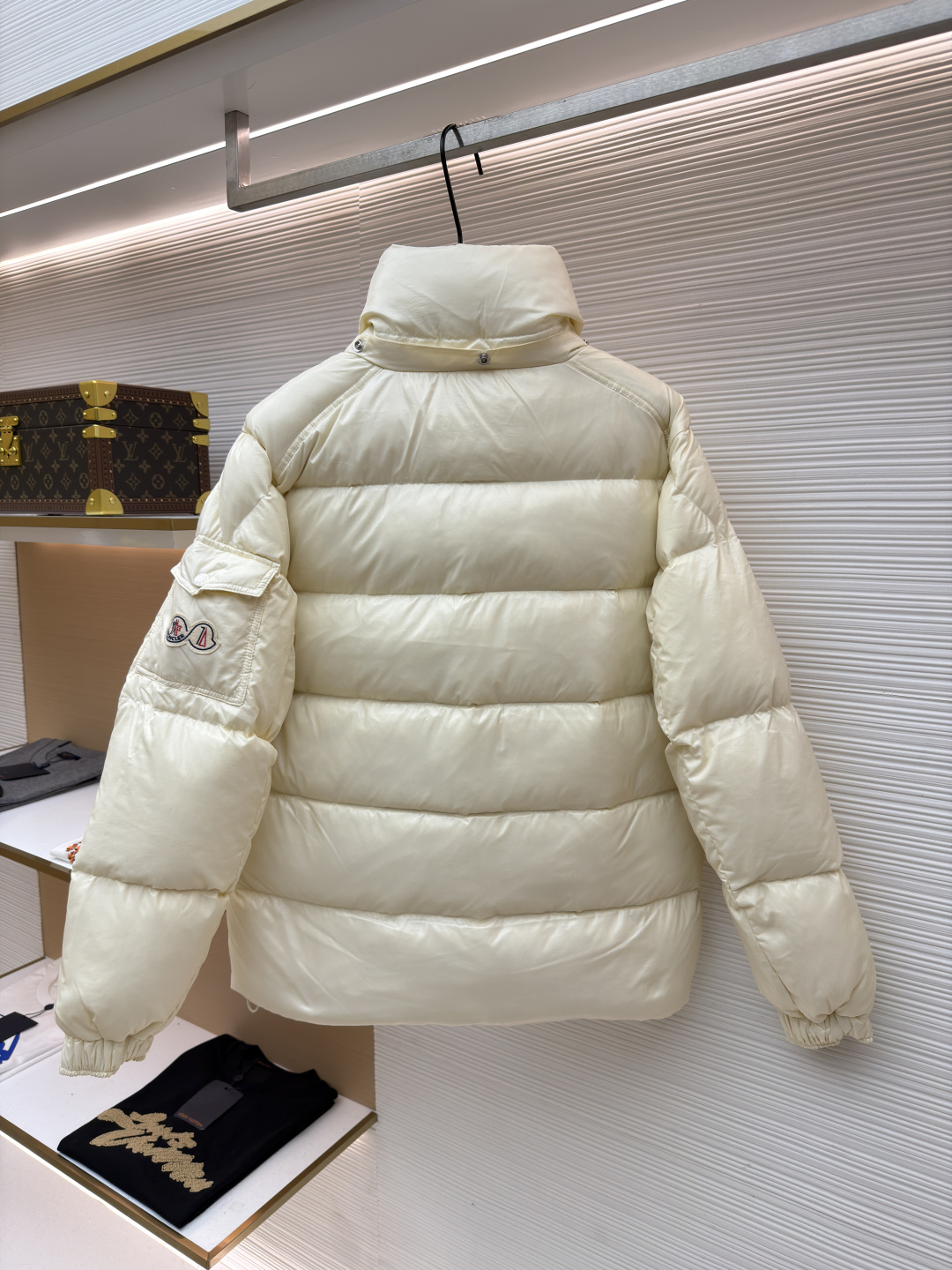Moncler Down Jacket White Duck Down Black M-l-xl