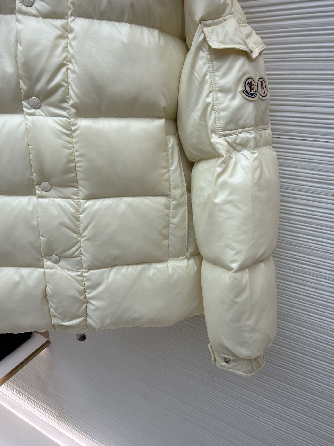 Moncler Down Jacket White Duck Down Black M-l-xl