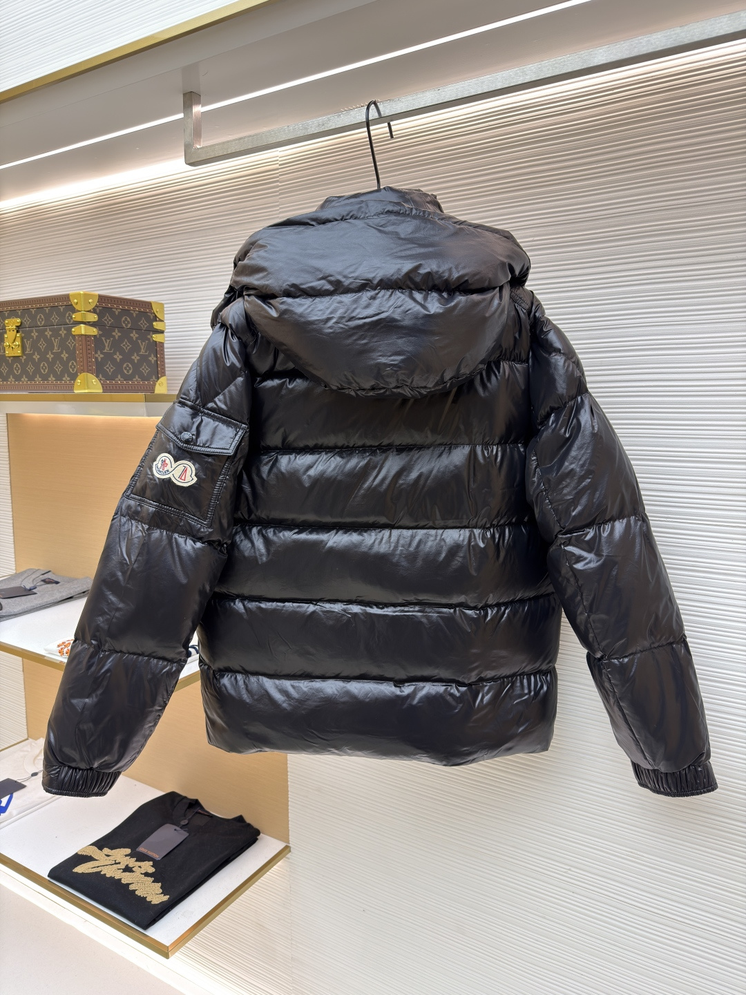 Moncler Down Jacket White Duck Down Black M-l-xl