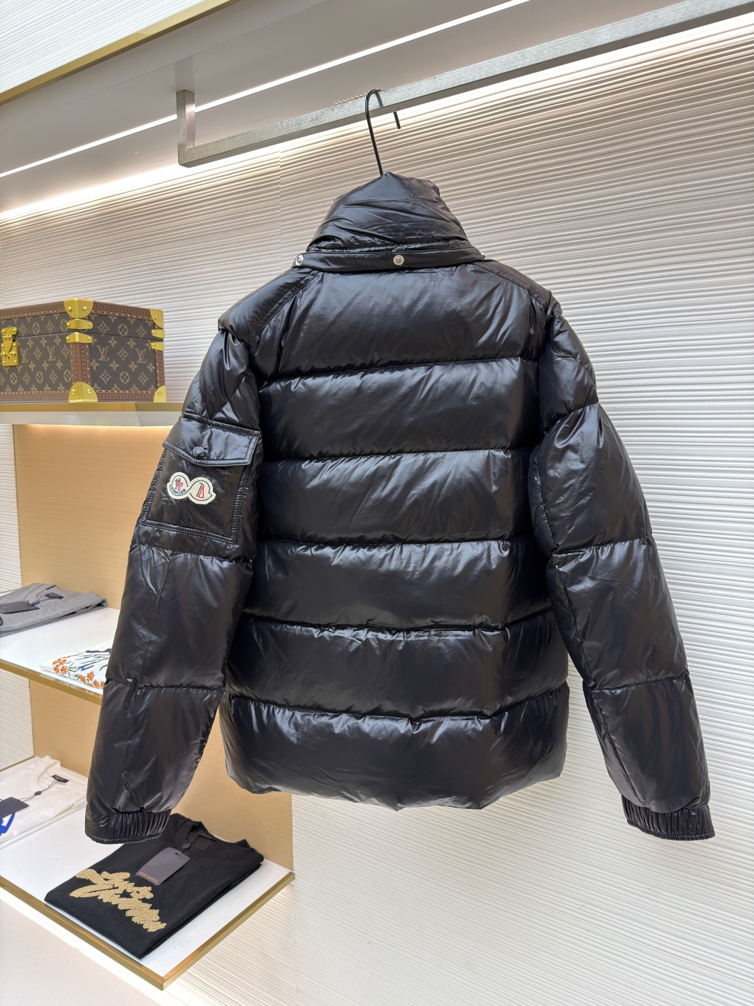 Moncler Down Jacket White Duck Down Black M-l-xl