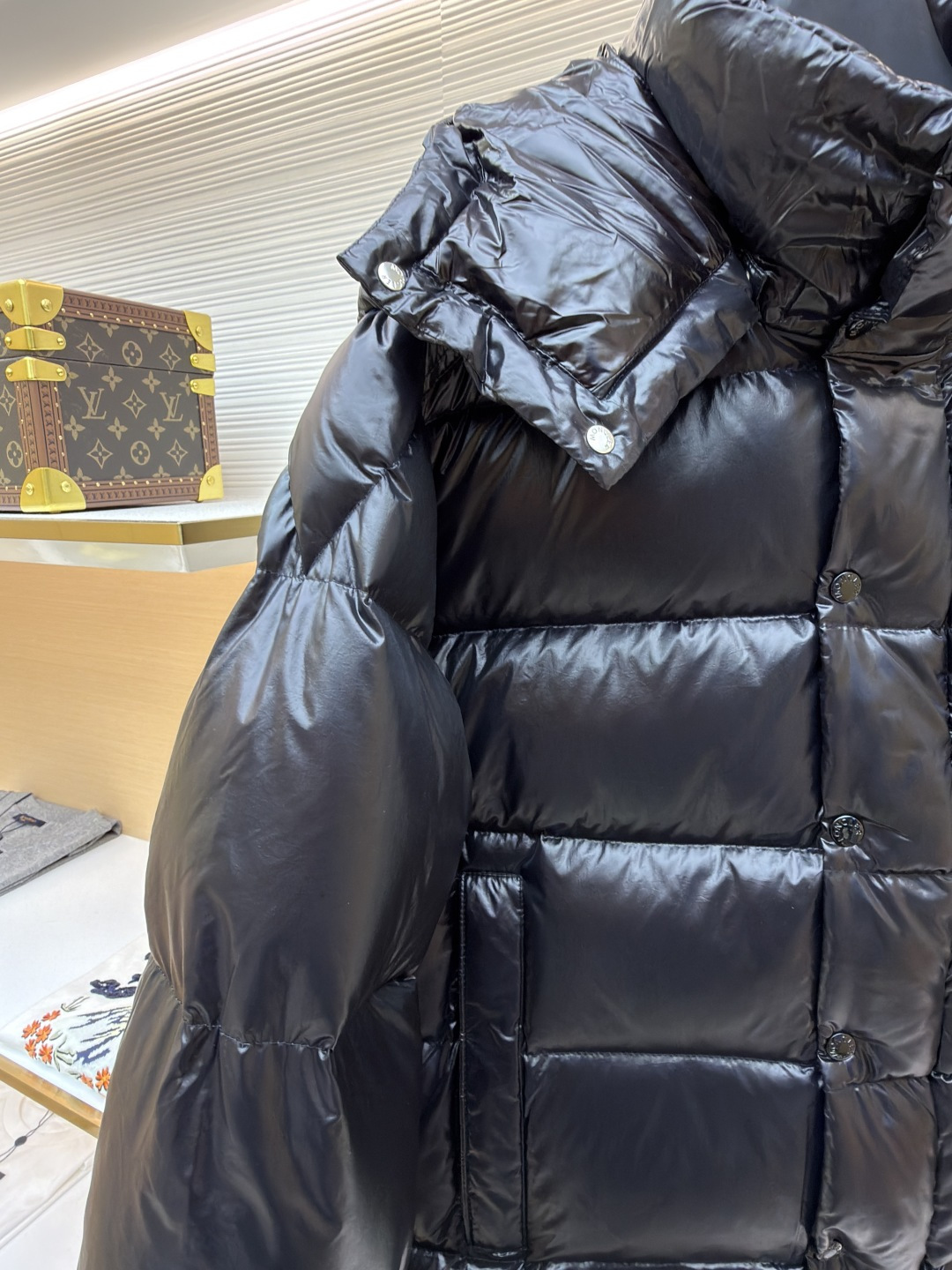 Moncler Down Jacket White Duck Down Black M-l-xl