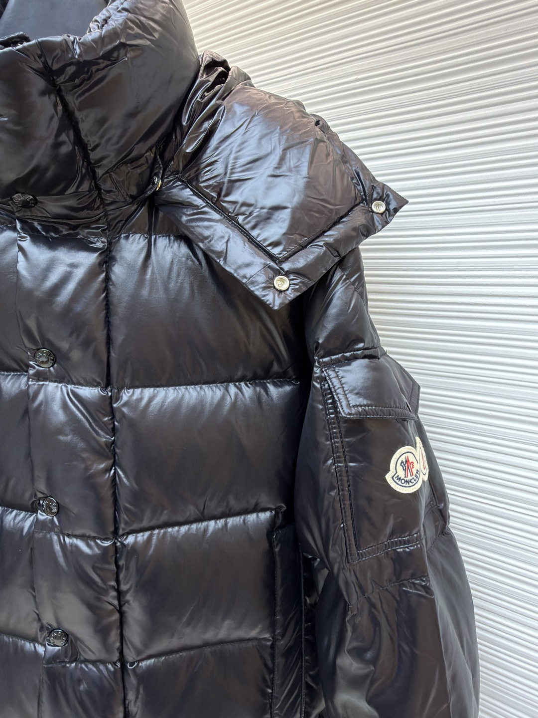 Moncler Down Jacket White Duck Down Black M-l-xl