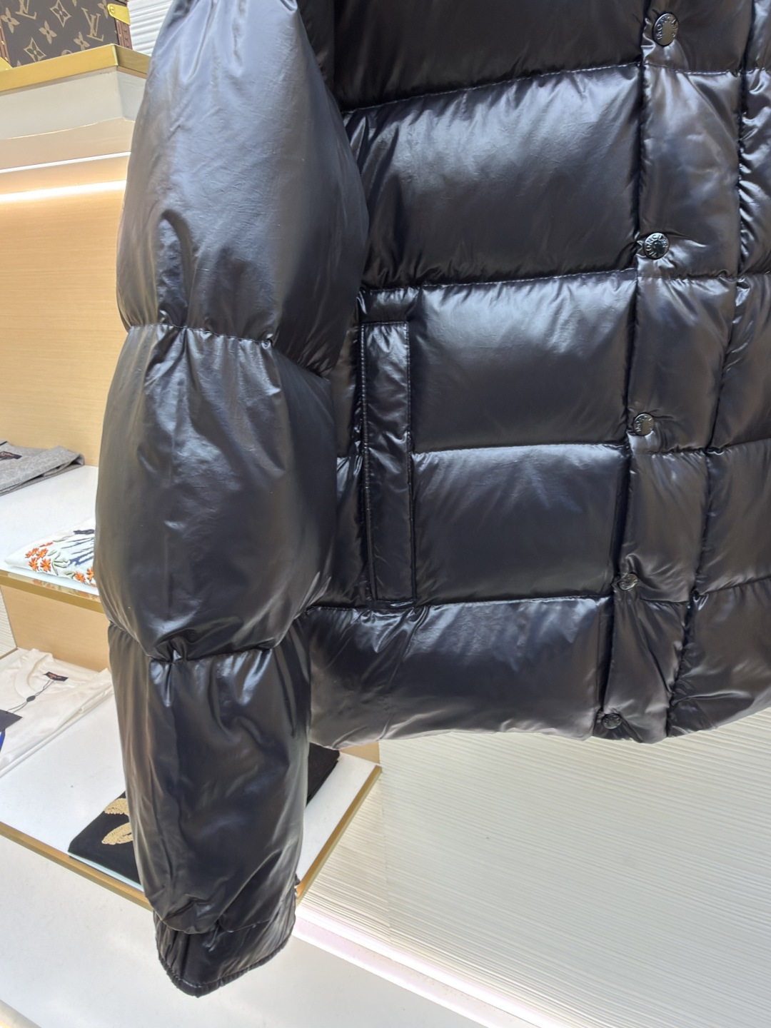 Moncler Down Jacket White Duck Down Black M-l-xl