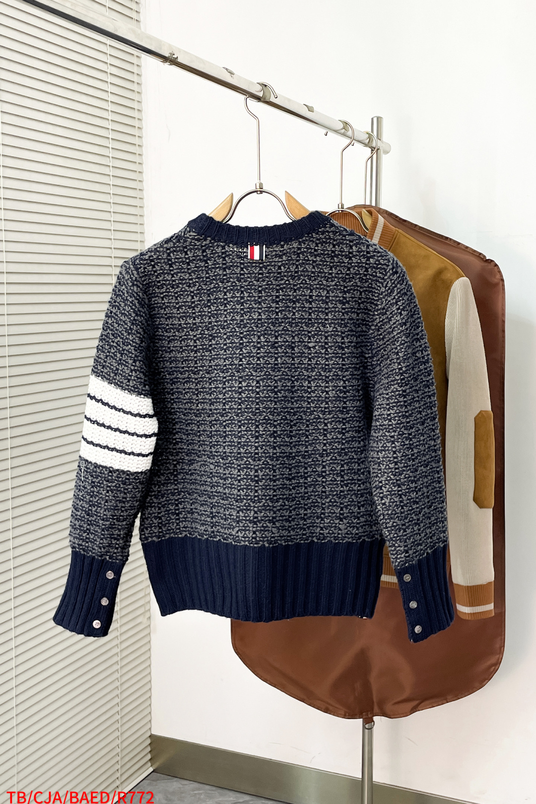 Thom Browne Basic Clothing Knitted White Striped M