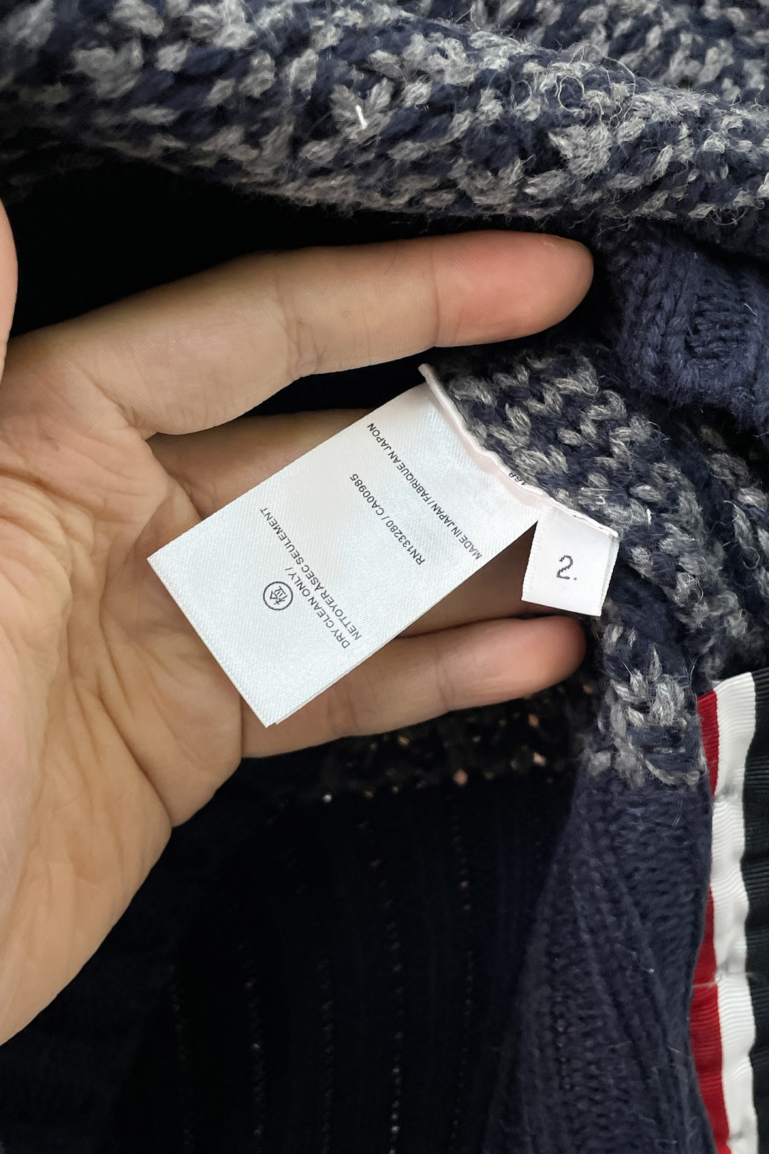Thom Browne Basic Clothing Knitted White Striped M