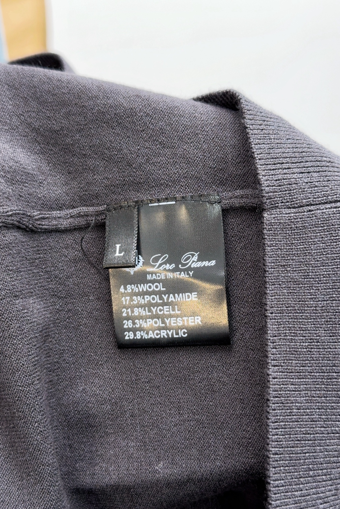 Loro Piana Male Basic Clothing Wool Loose Fit S-m-l-xl
