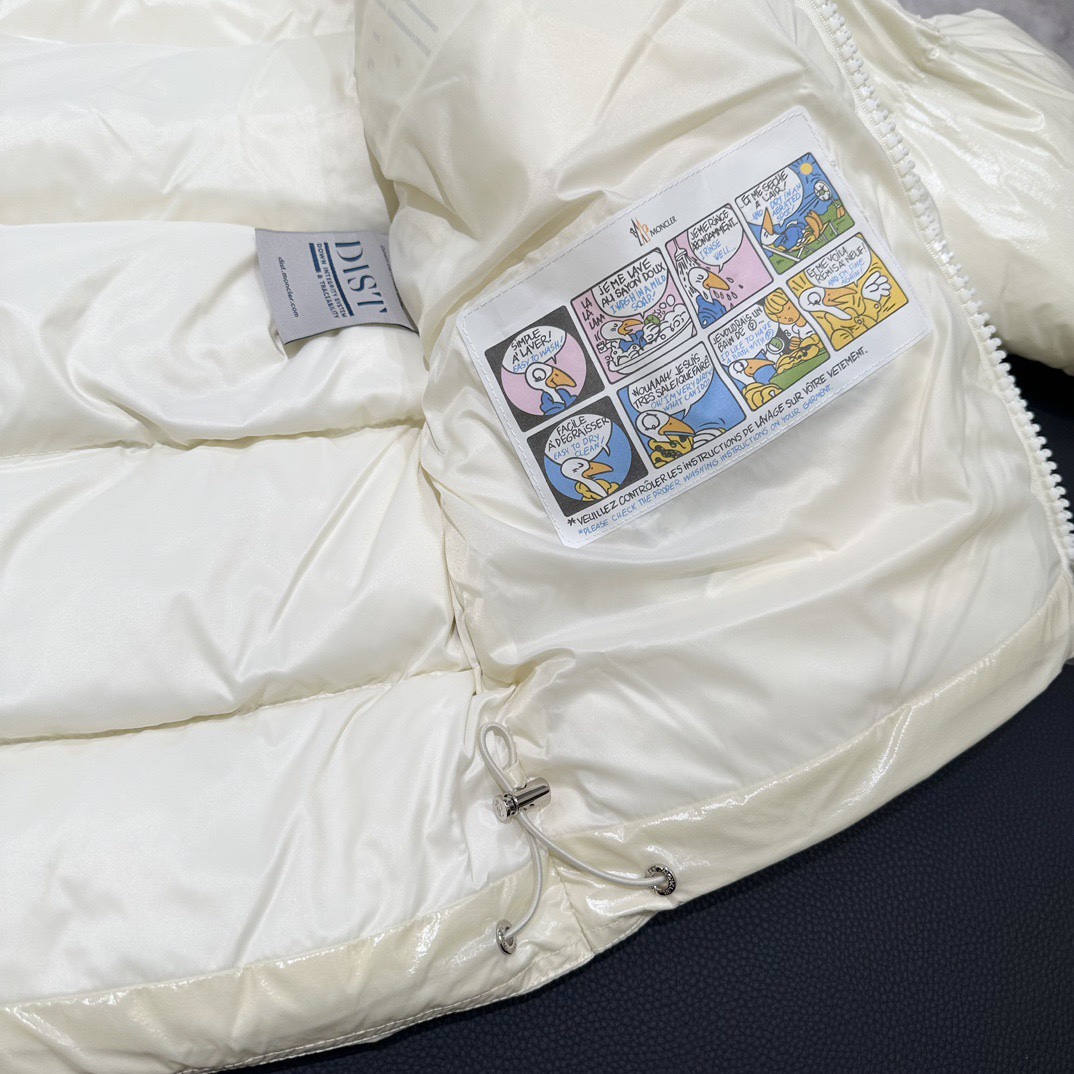 Moncler Down Jacket White Duck Down Black M-l-xl