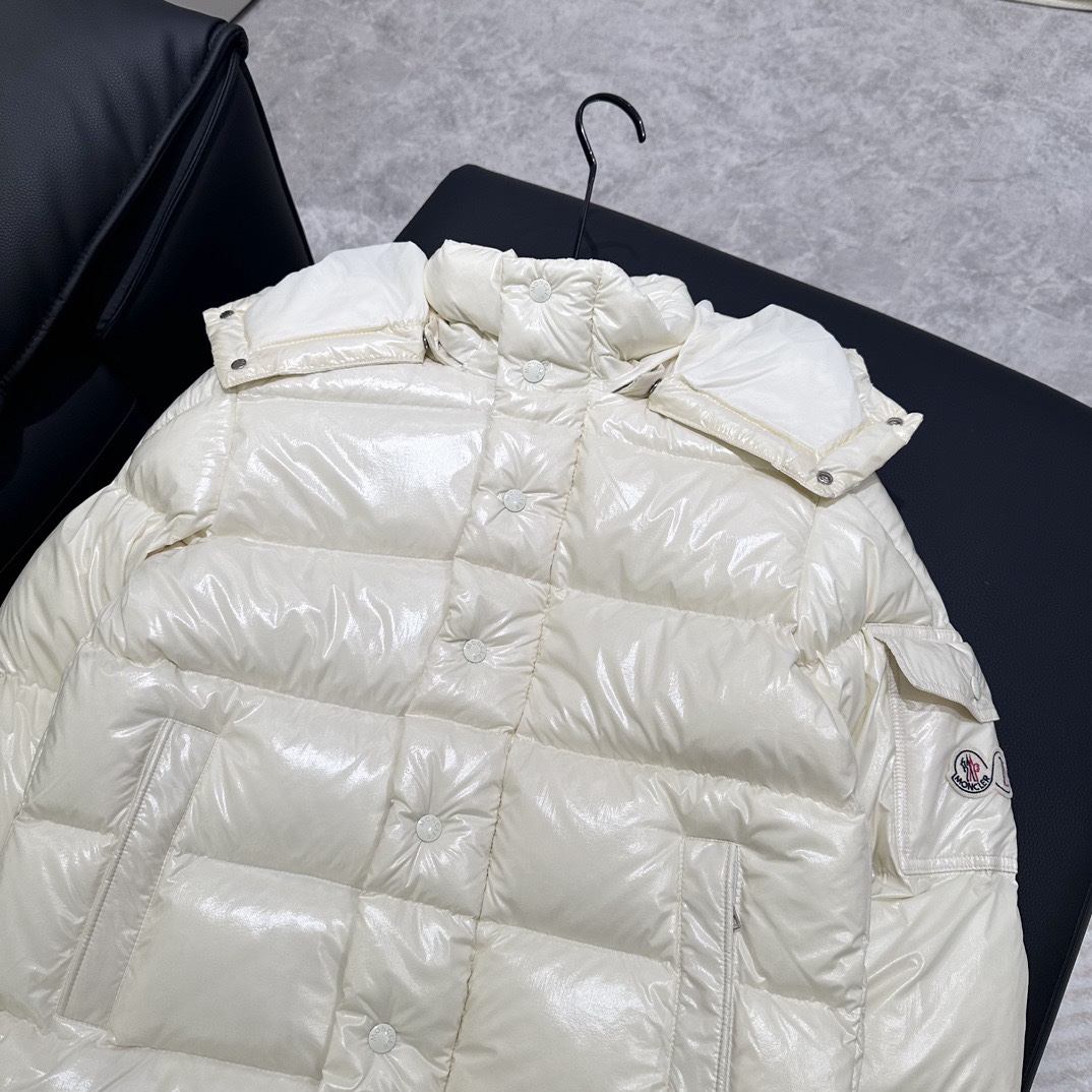 Moncler Down Jacket White Duck Down Black M-l-xl