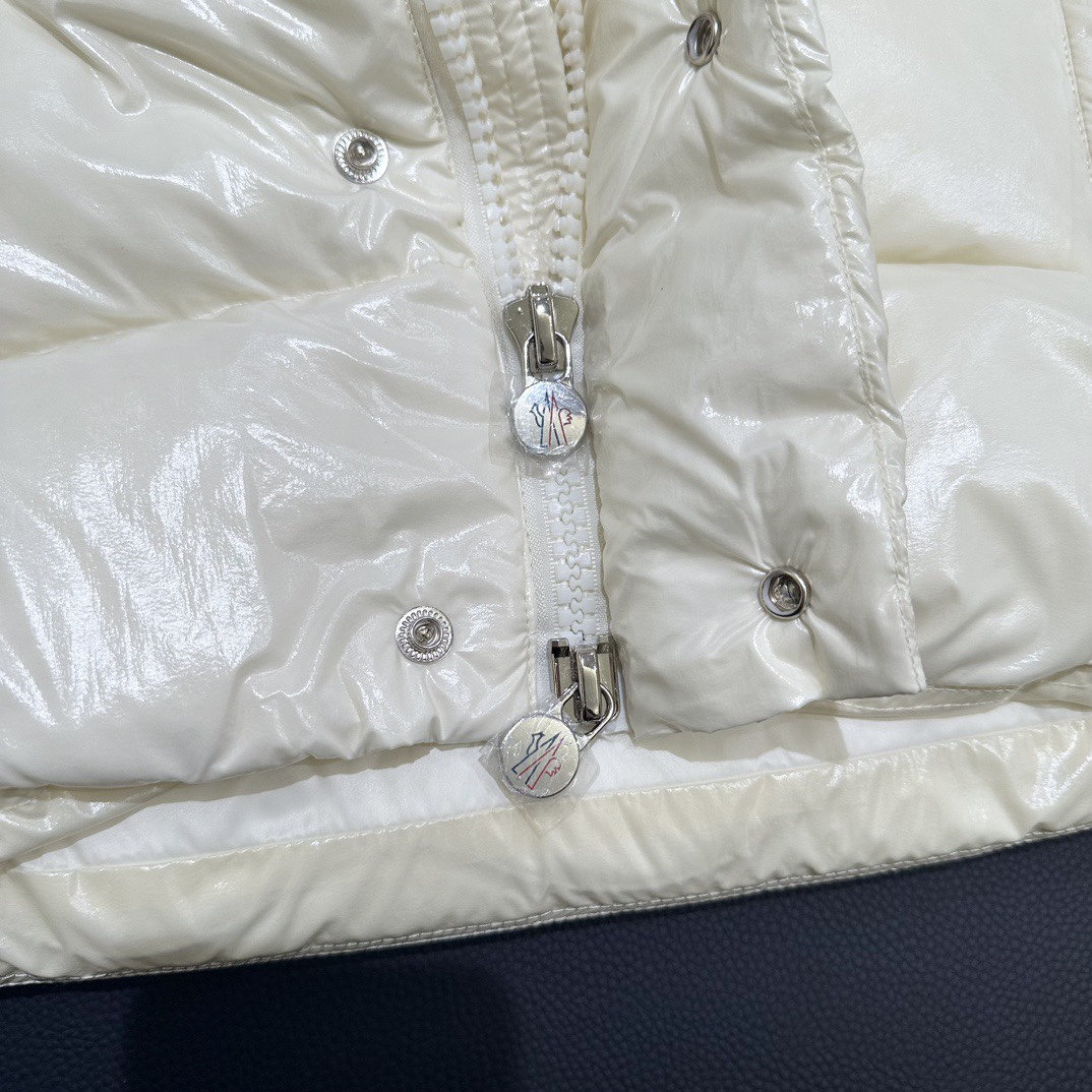 Moncler Down Jacket White Duck Down Black M-l-xl