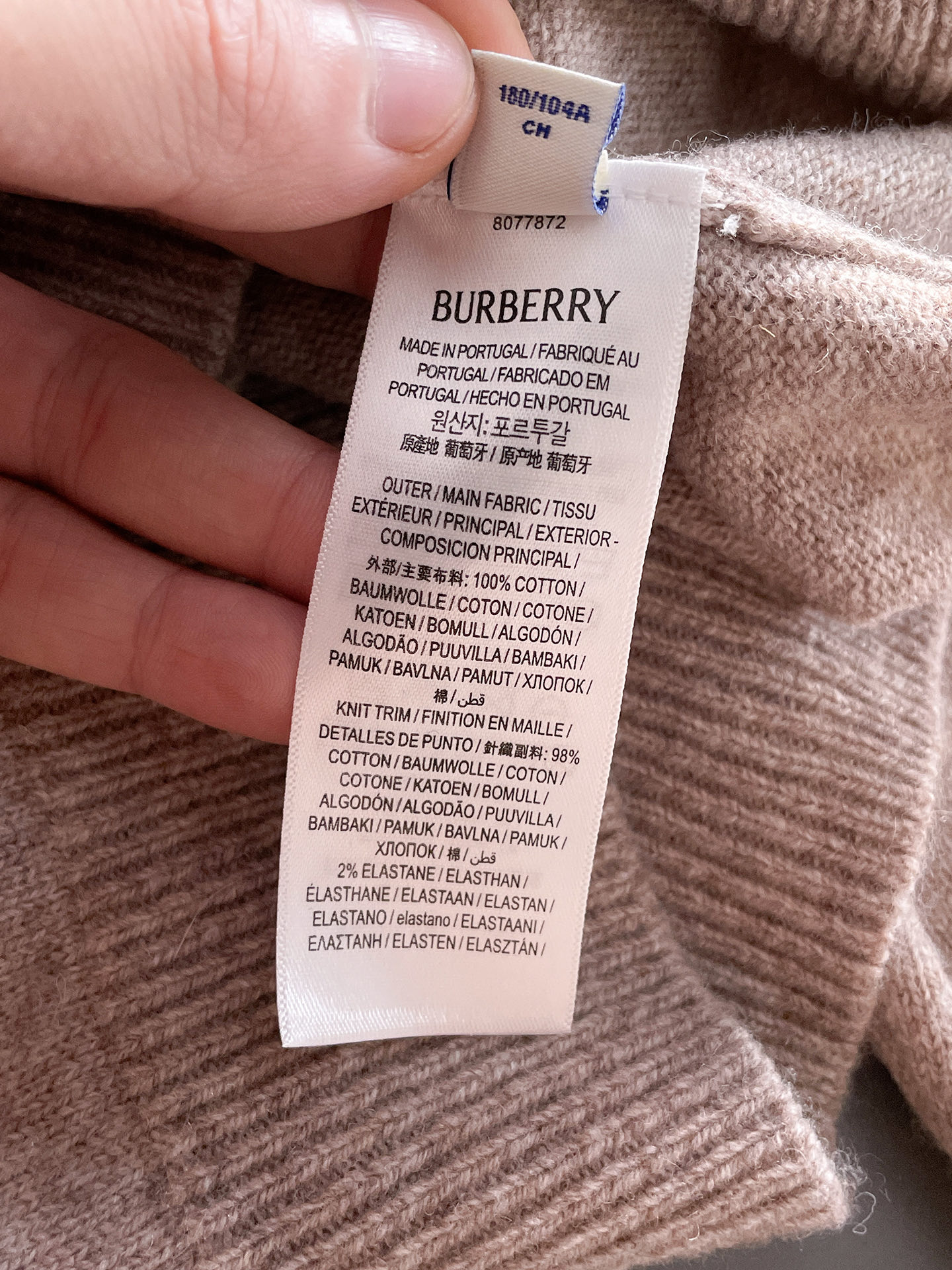 Burberry Basic Clothing Wool S-m-xl