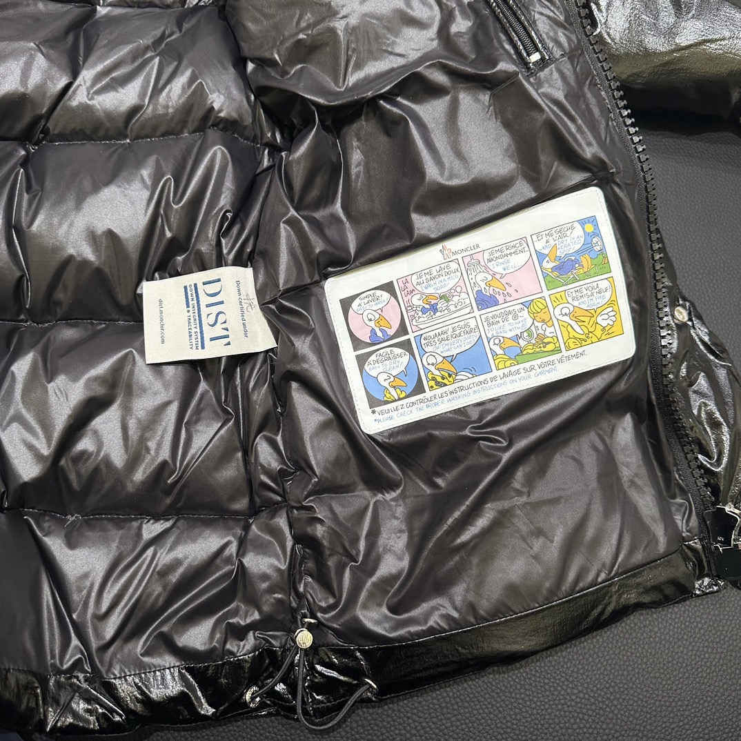 Moncler Down Jacket White Duck Down Black M-l-xl