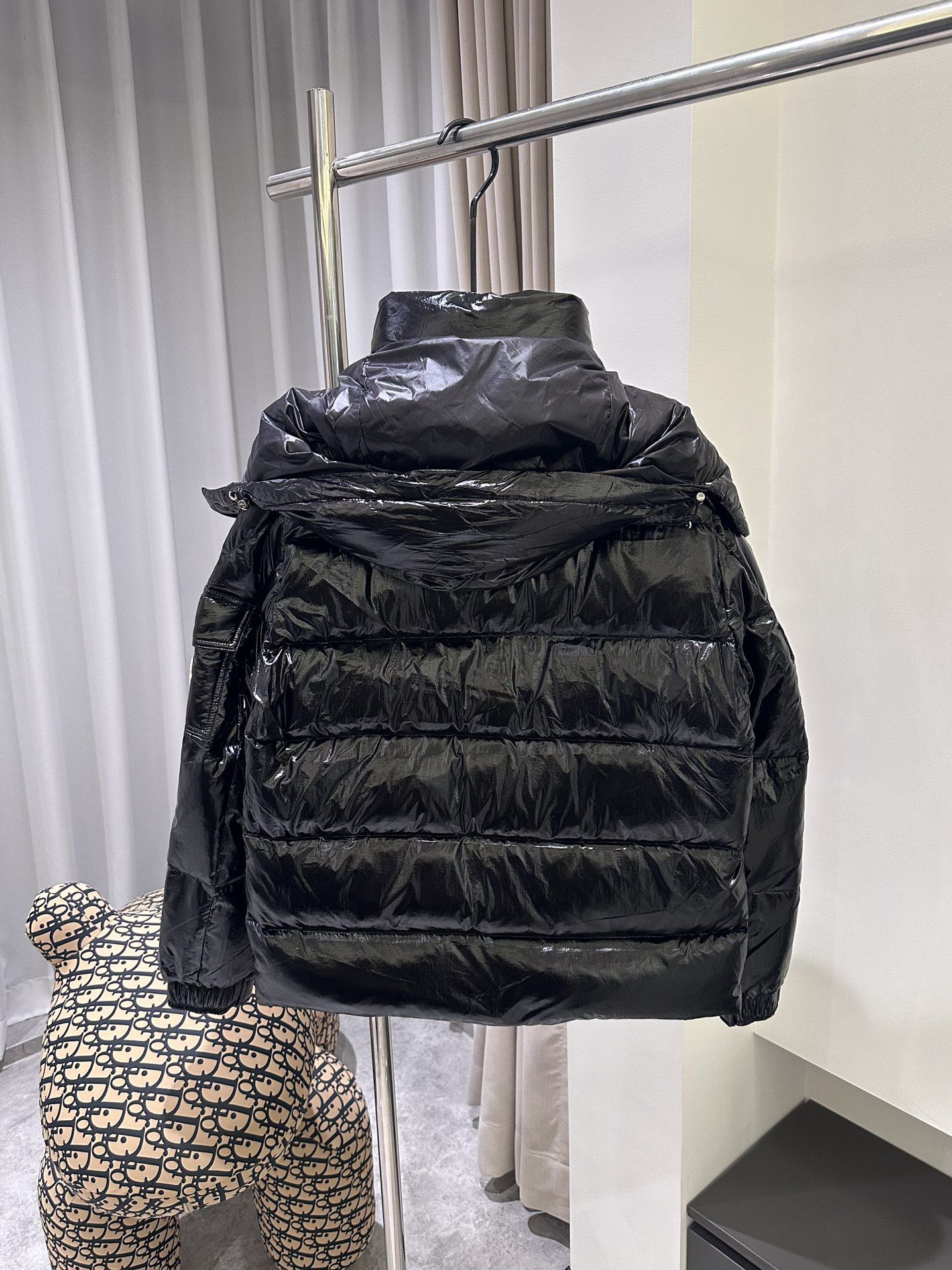 Moncler Down Jacket White Duck Down Black M-l-xl