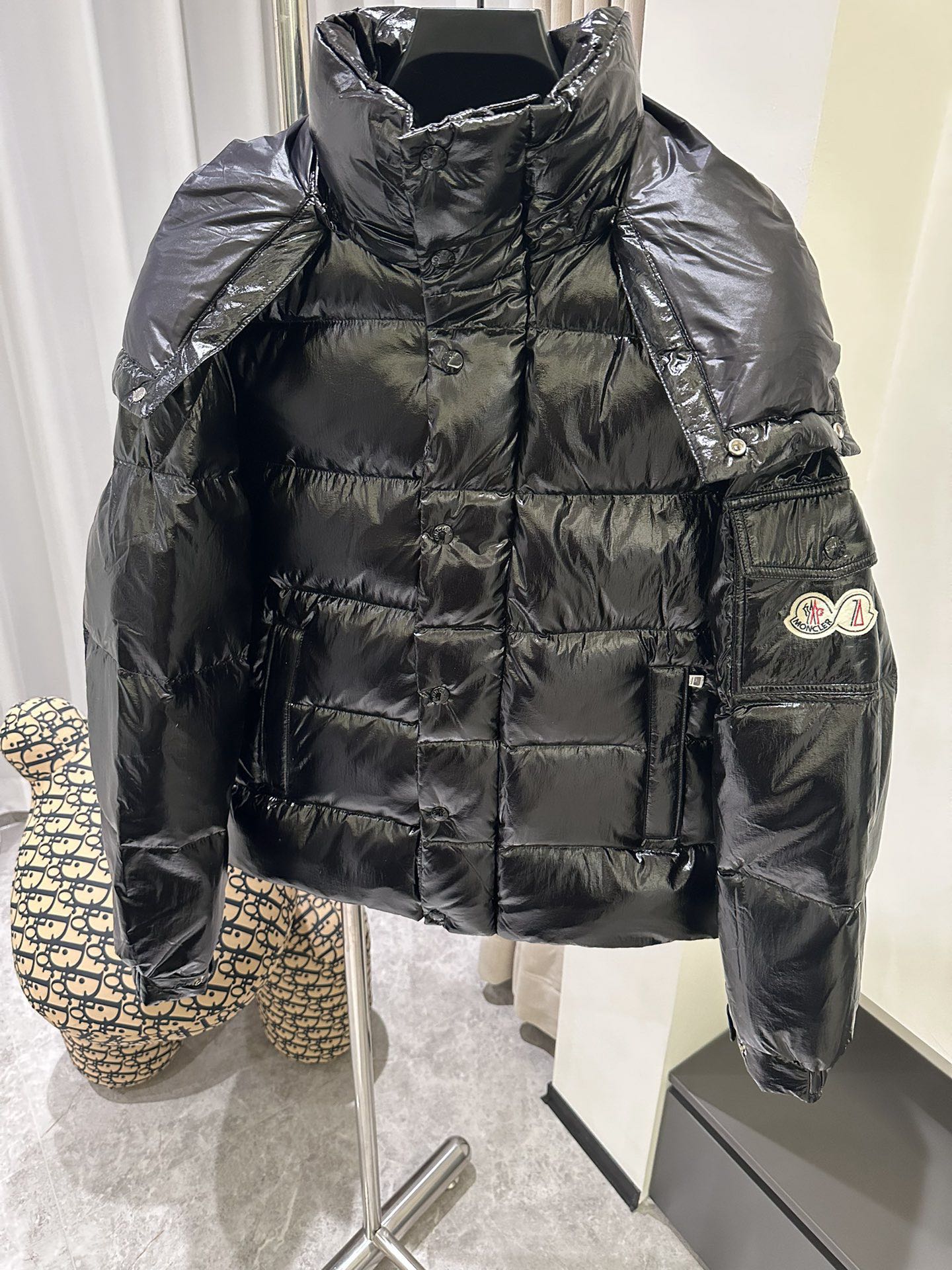 Moncler Down Jacket White Duck Down Black M-l-xl