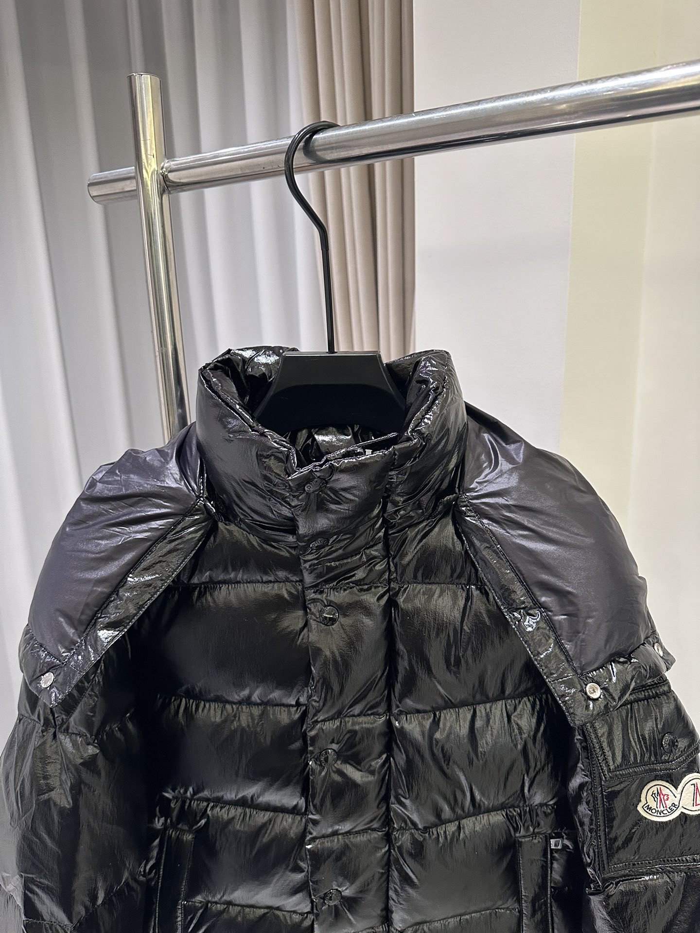 Moncler Down Jacket White Duck Down Black M-l-xl