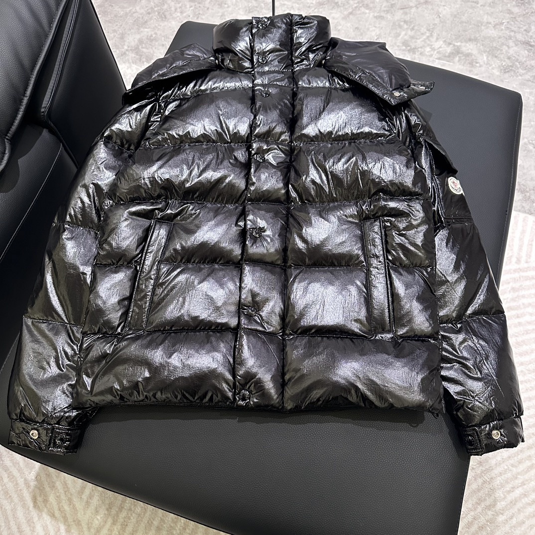Moncler Down Jacket White Duck Down Black M-l-xl