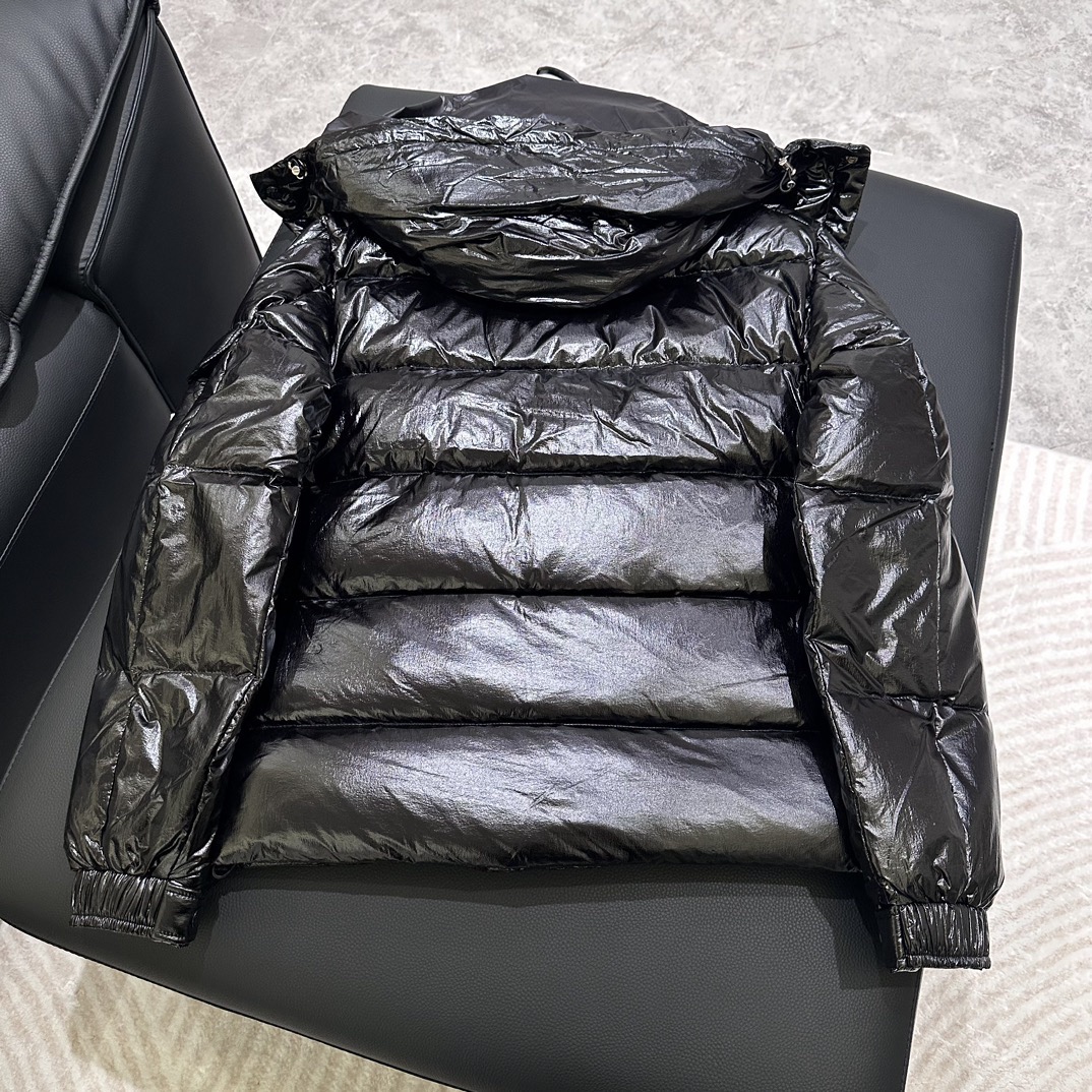 Moncler Down Jacket White Duck Down Black M-l-xl